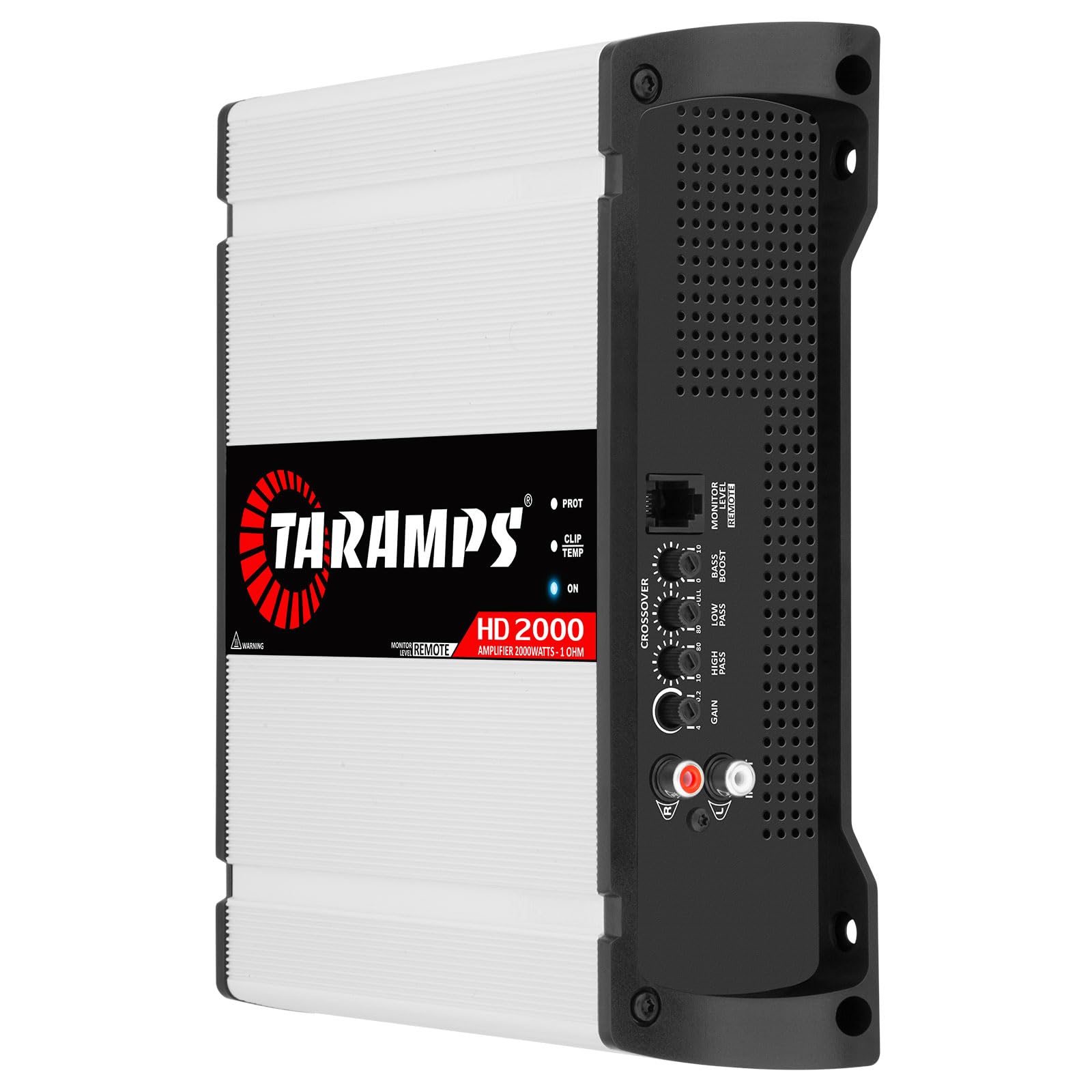 Amplificador Rango Completo Taramps Blanco con Monitor LED y Crossover Clase D de 2000 W RMS 1 Canal 1 Ohmio