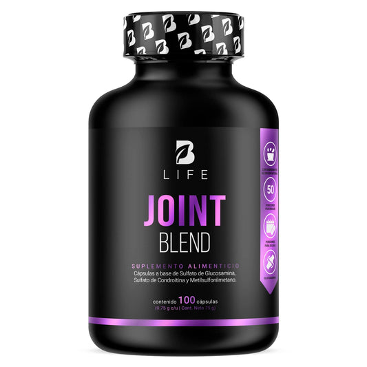 Glucosamina, Condroitina y MSM 100 Cápsulas 1500 mg por porción. Ingredientes Naturales. Joint Blend B Life.