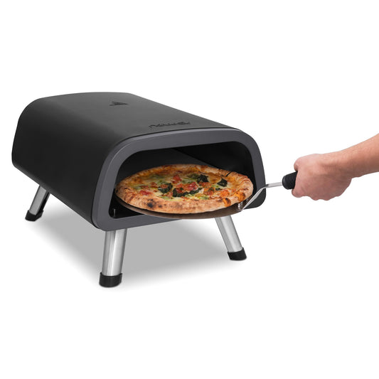 Newair - Horno eléctrico de pizza de 12 pulgadas, máquina para hacer pizzas en el hogar y al aire última intervensión, horno de convección de 1850 W, bandeja para pizza, estufa portátil resistente al