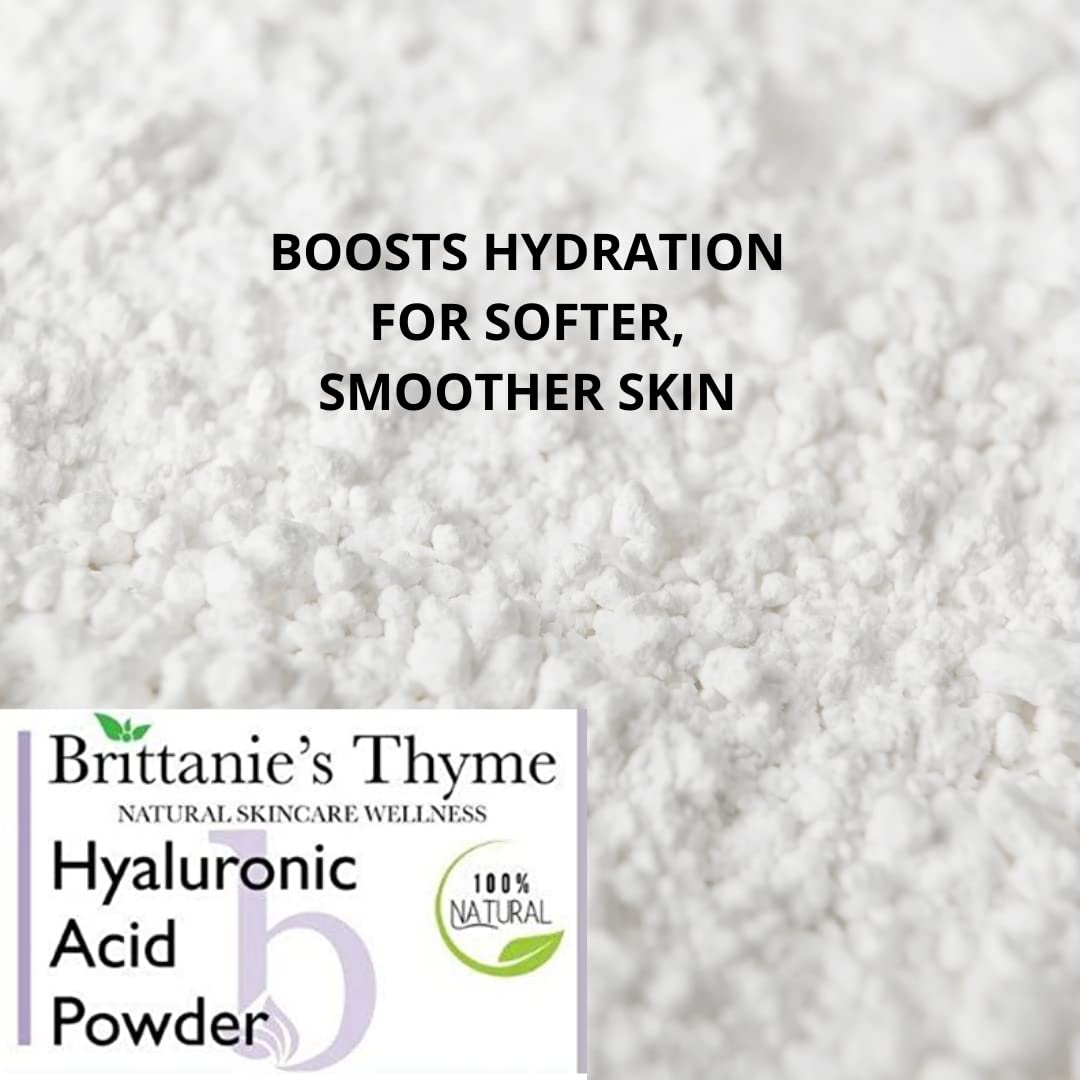 Suero en Polvo de Ácido Hialurónico Britannie’s Thyme Puro Natural, Mejora la Hidratación de la Piel