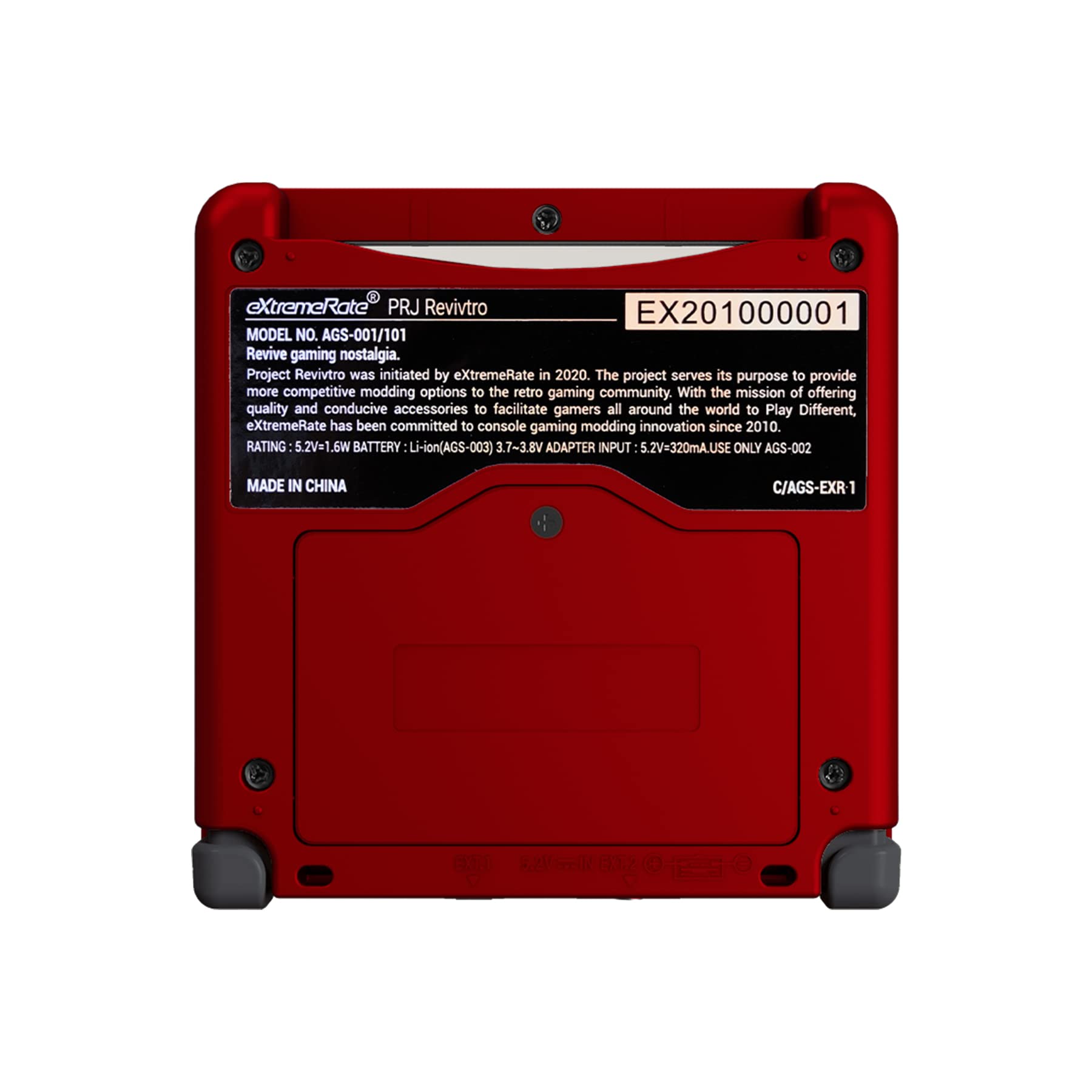 eXtremeRate IPS Ready Upgraded Carcasa para Gameboy Advance SP Funda Protector Placa Cubierta con Botones para GBA SP-Compatible con IPS & LCD Estándar-NO Incluye Consola&Pantalla(Escarlata Rojo)