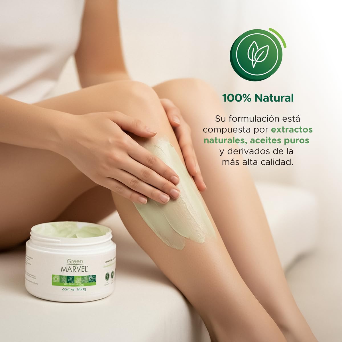 Green Marvel Bálsamo Herbal Corporal Natural de 120 gramos.