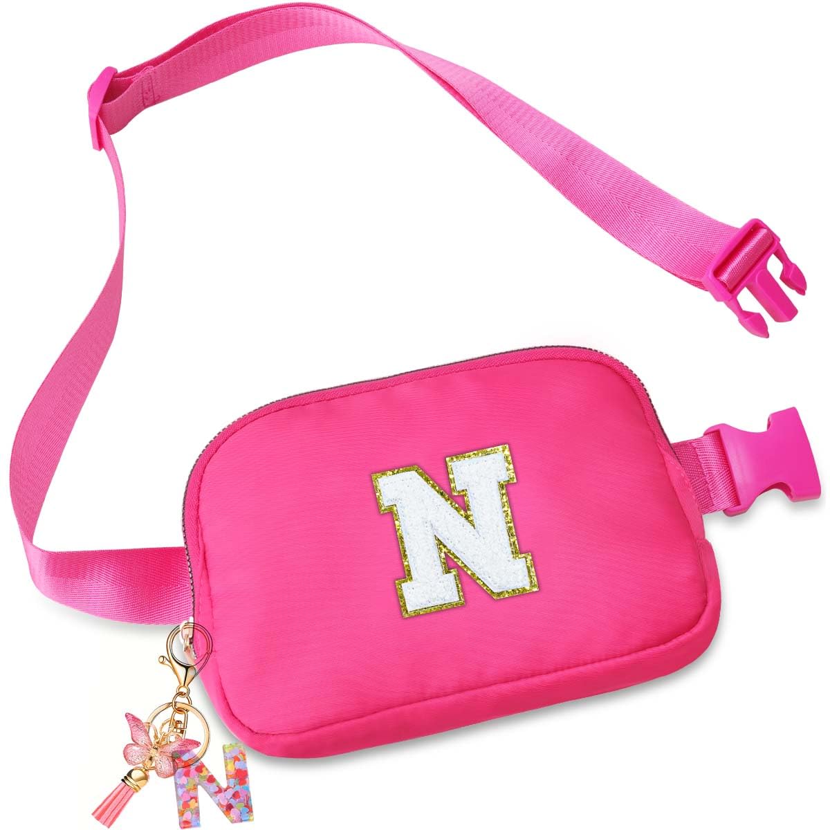 Kejea Riñonera Cruzada para Niñas y Mujeres, 8 a 12 Años, Rosa