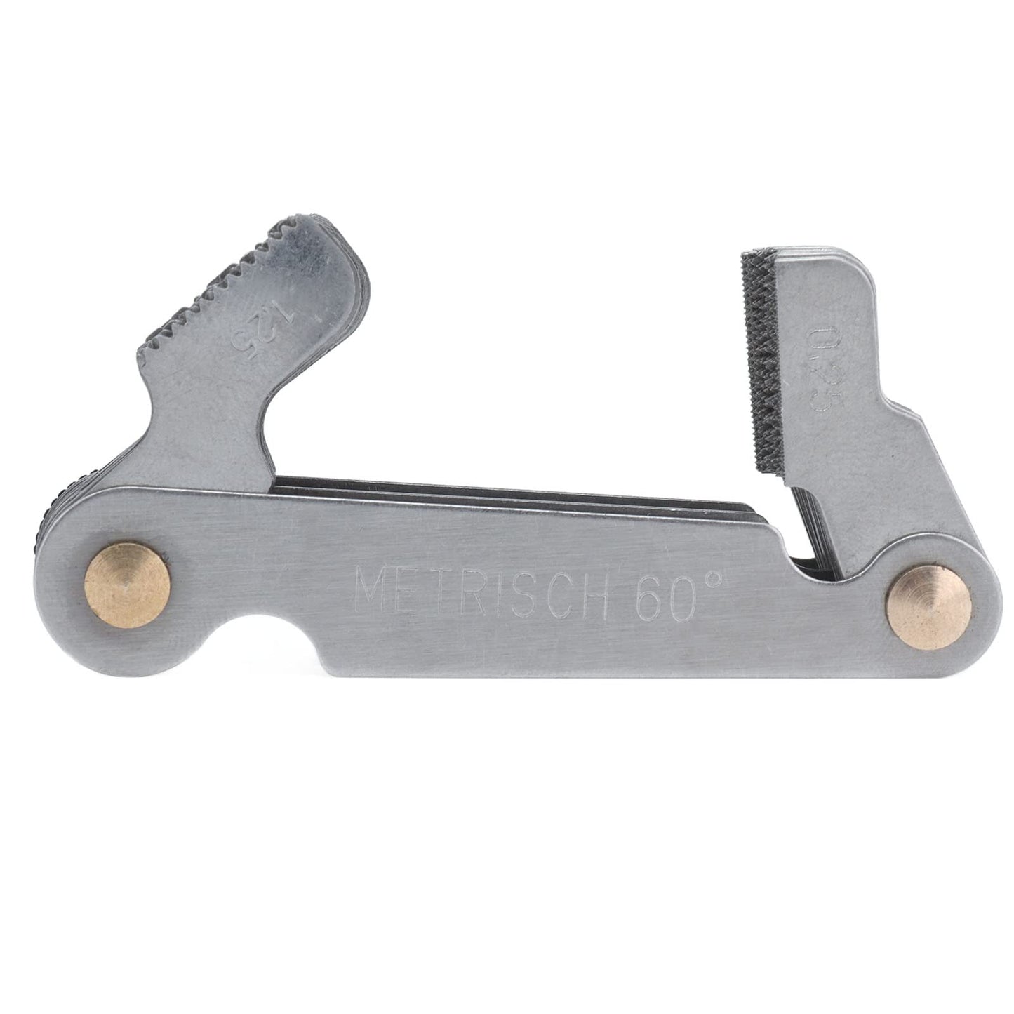 Medidor de Paso de Rosca Acero Inoxidable Plateado para Medición Industrial