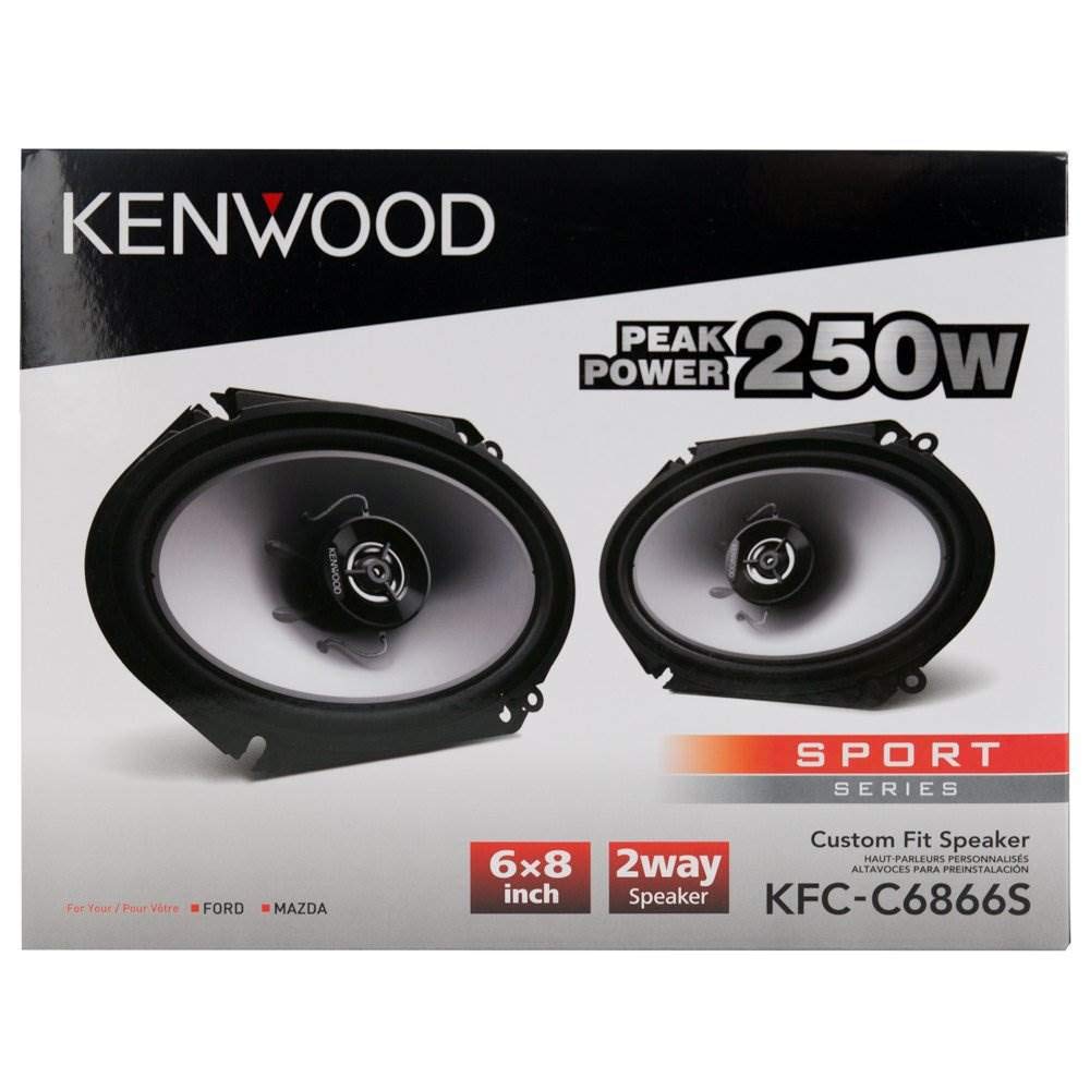 Altavoces Estéreo Kenwood Negro 6X8 250 W 2 Vías para Coche