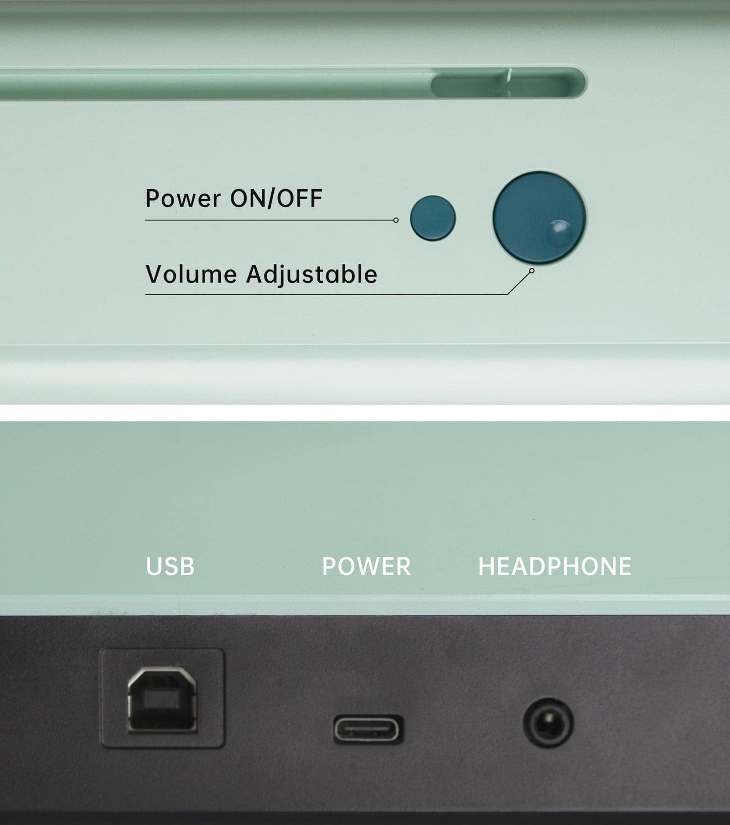 Teclado de Piano Inteligente The ONE COLOR Azul con 256 Timbres y Luces LED Integradas