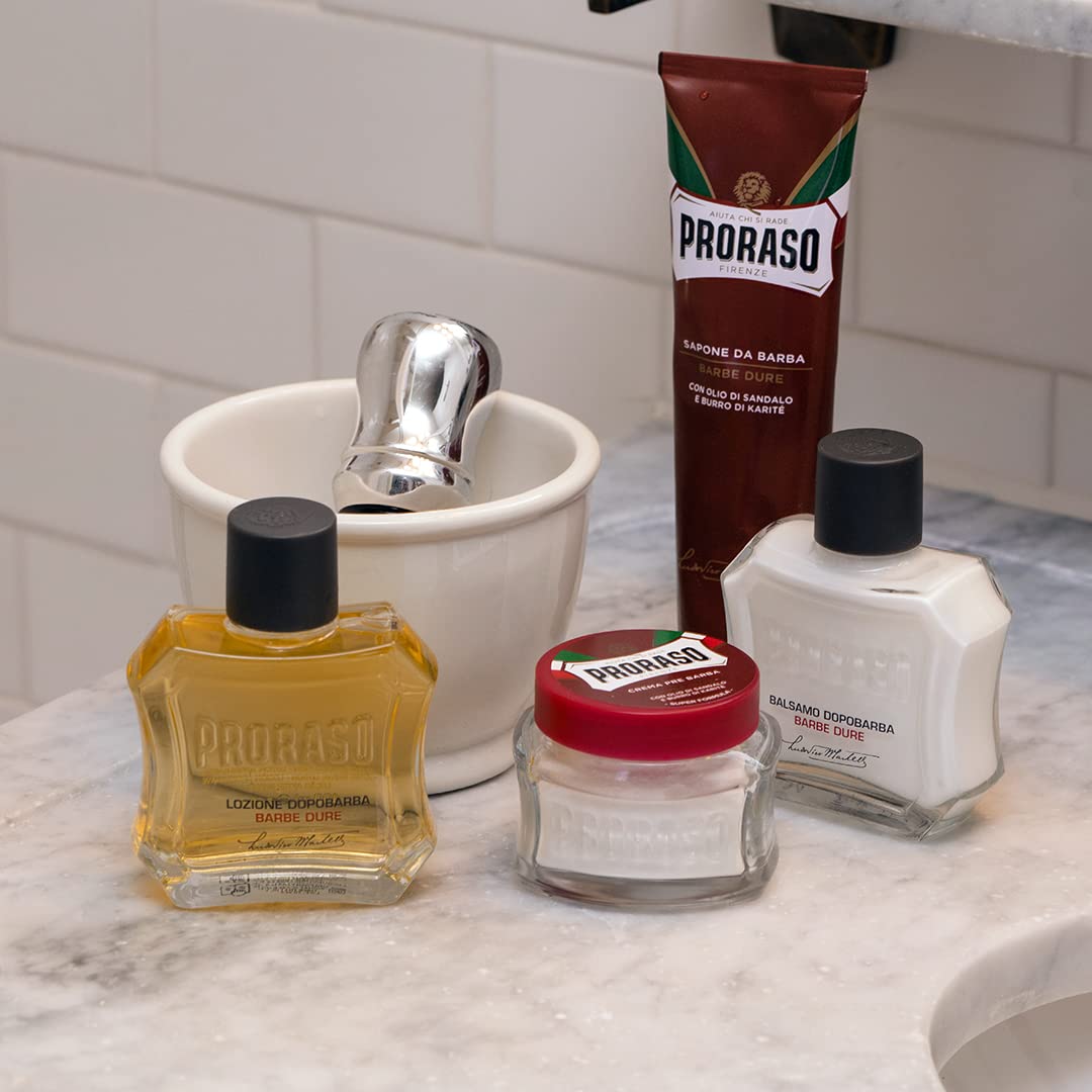 Proraso Loción After Shave Sándalo y Manteca de Karité Hidratante para Barba Dura, 100 ml