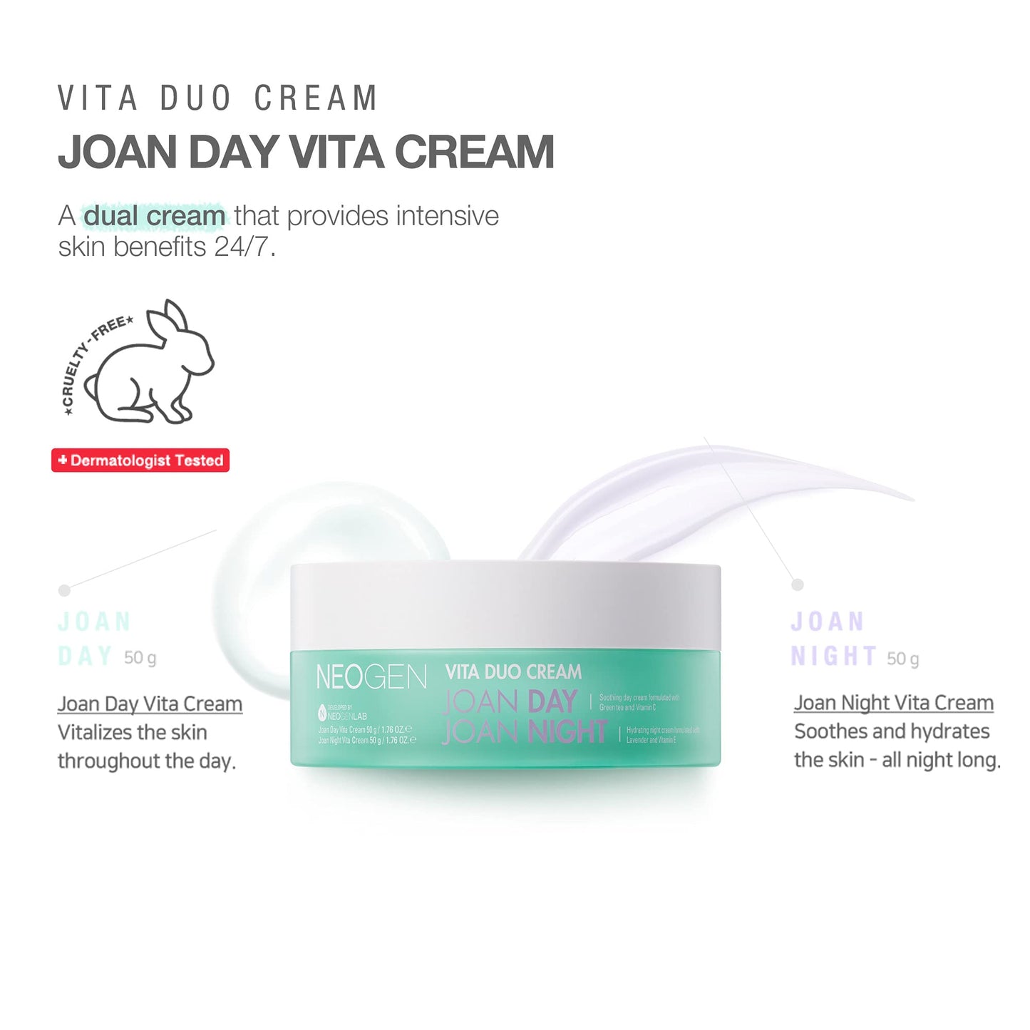 NEOGEN VITA DUO CREAM JOAN DAY JOAN NIGHT (NEOGEN & JOAN KIM COLLABORATION)