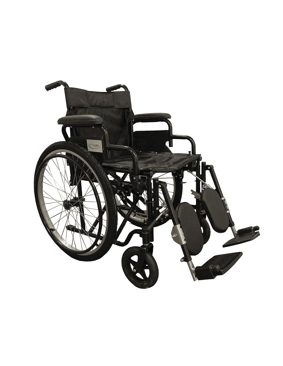 Homecare | MOBICARE Silla de Ruedas TODO TERRENO de Lujo, Modelo XTREAM-PLUS, Acero Resistente, Con Eleva piernas Desmontables y Descansabrazos Abatibles