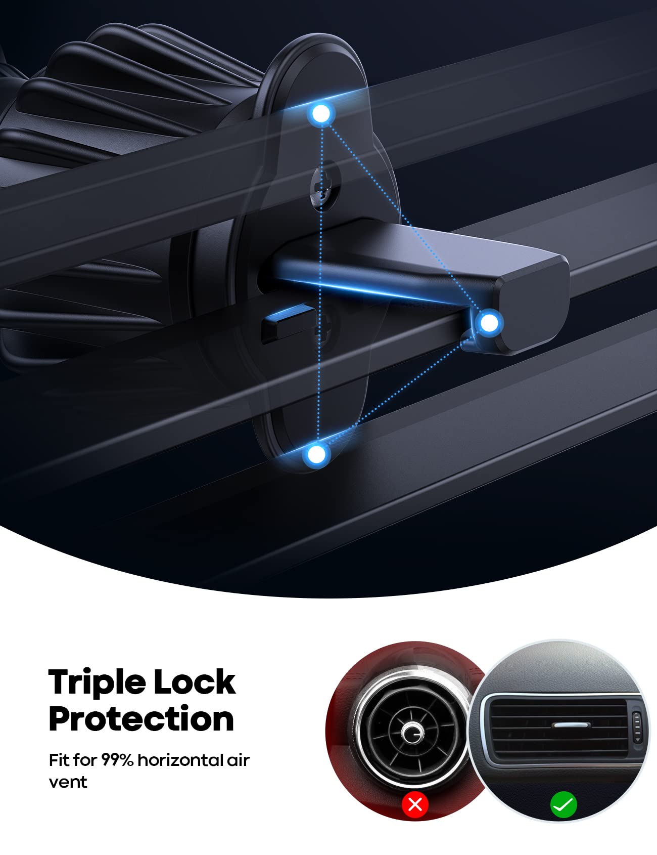 Lamicall Magnético Soporte Celular Auto, 4ª Generación Super Imán [360 ° Giratorio], Base Celular Automóvil, Porta Celular para Auto Iman, Compatible con Todos Celular, Samsung,Xiaomi