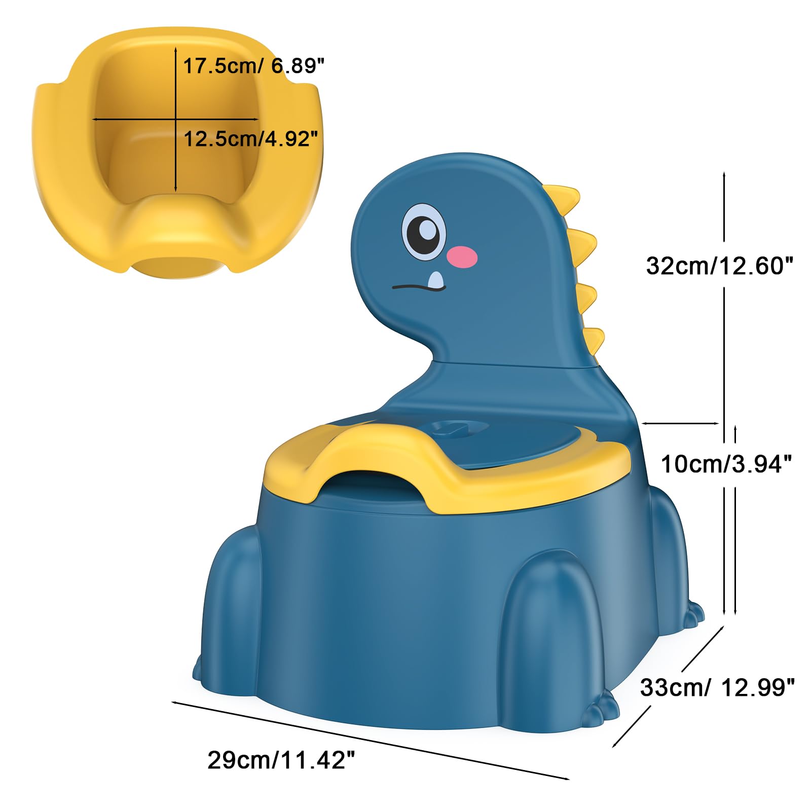 Inodoro de entrenamiento para ir al baño, asiento de entrenamiento para bebés y bebés, asiento de inodoro de dinosaurio para niños y niñas, niños pequeños, portátil de viaje con tapa, urinario,