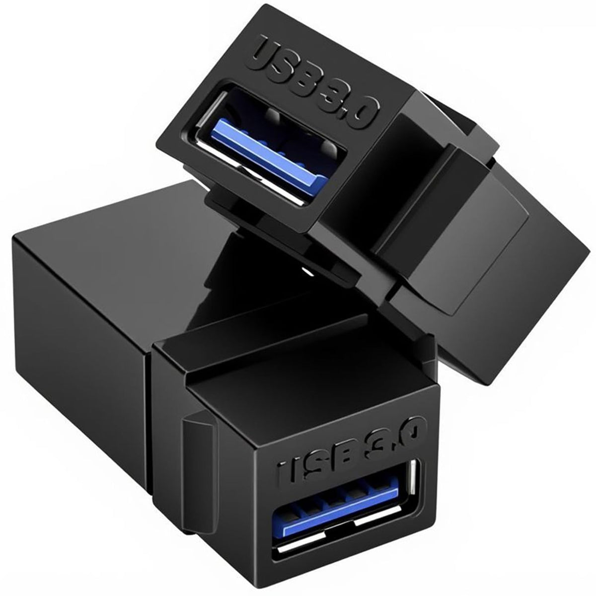 Adaptadores USB 3.0 Keystone Jack Inserts AYECEHI Negro Hembra a Hembra