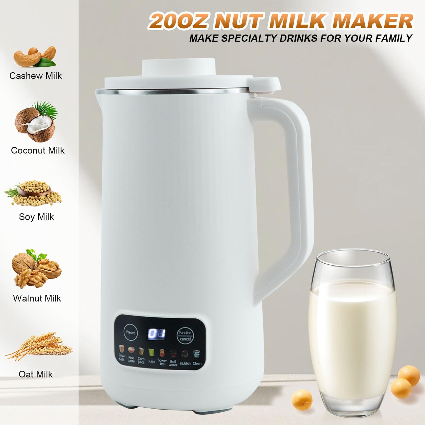 Máquina para Leche Vegetal 600 ml Almendra Ecológica
