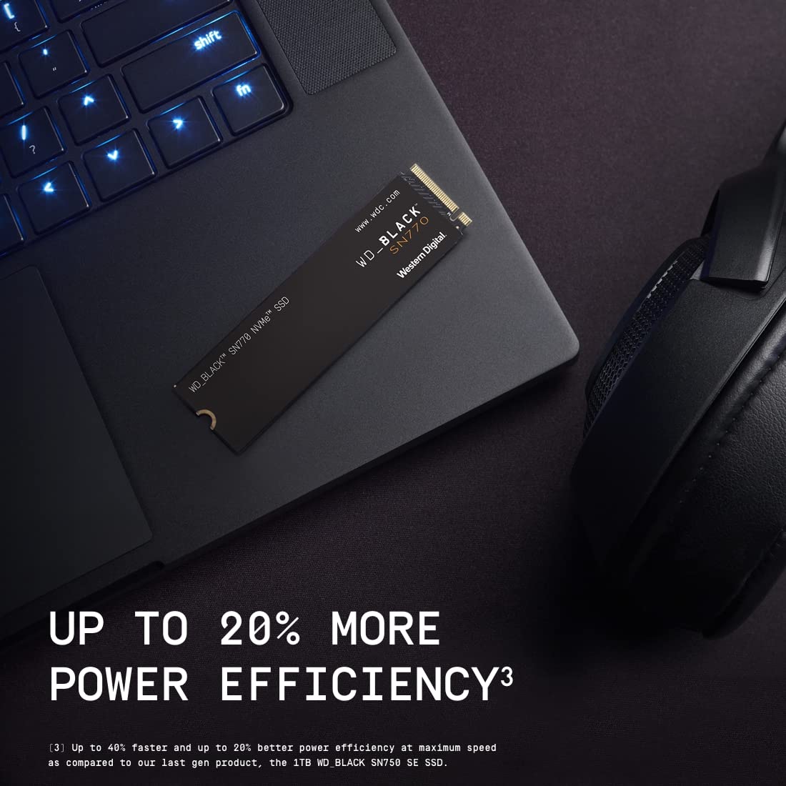 WD_BLACK - Unidad de Estado sólido SSD Interna para Juegos SN770 NVMe de 2 TB, PCIe Gen4, M.2 2280, hasta 5150 MB/s, WDS200T3X0E
