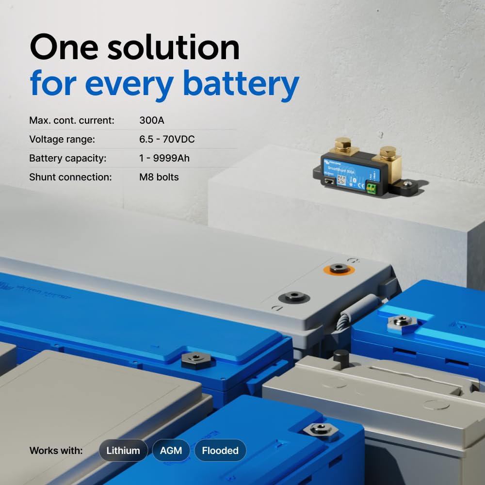 Monitor de Batería Victron Energy Bluetooth 6.5V-70V 300 Amperios