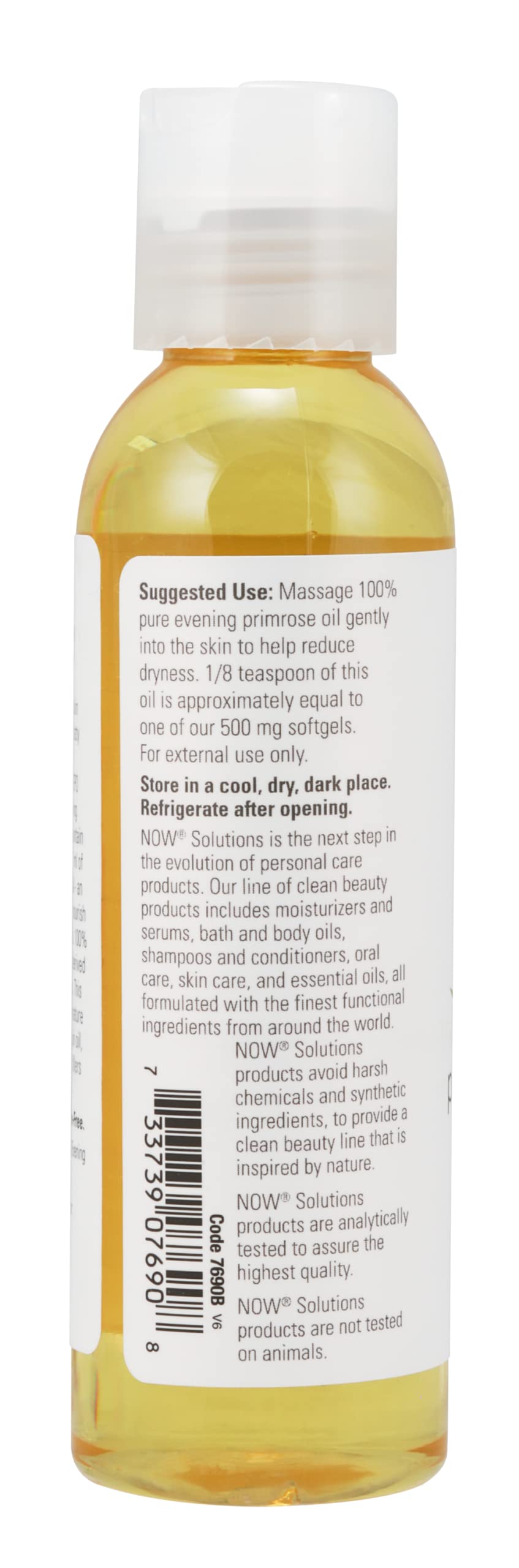 Now foods | Evening Primrose Oil 100% Pure Moisturizing Oil 118 ml | Aceite de onagra Aceite Hidratante 100% Puro 118 ml