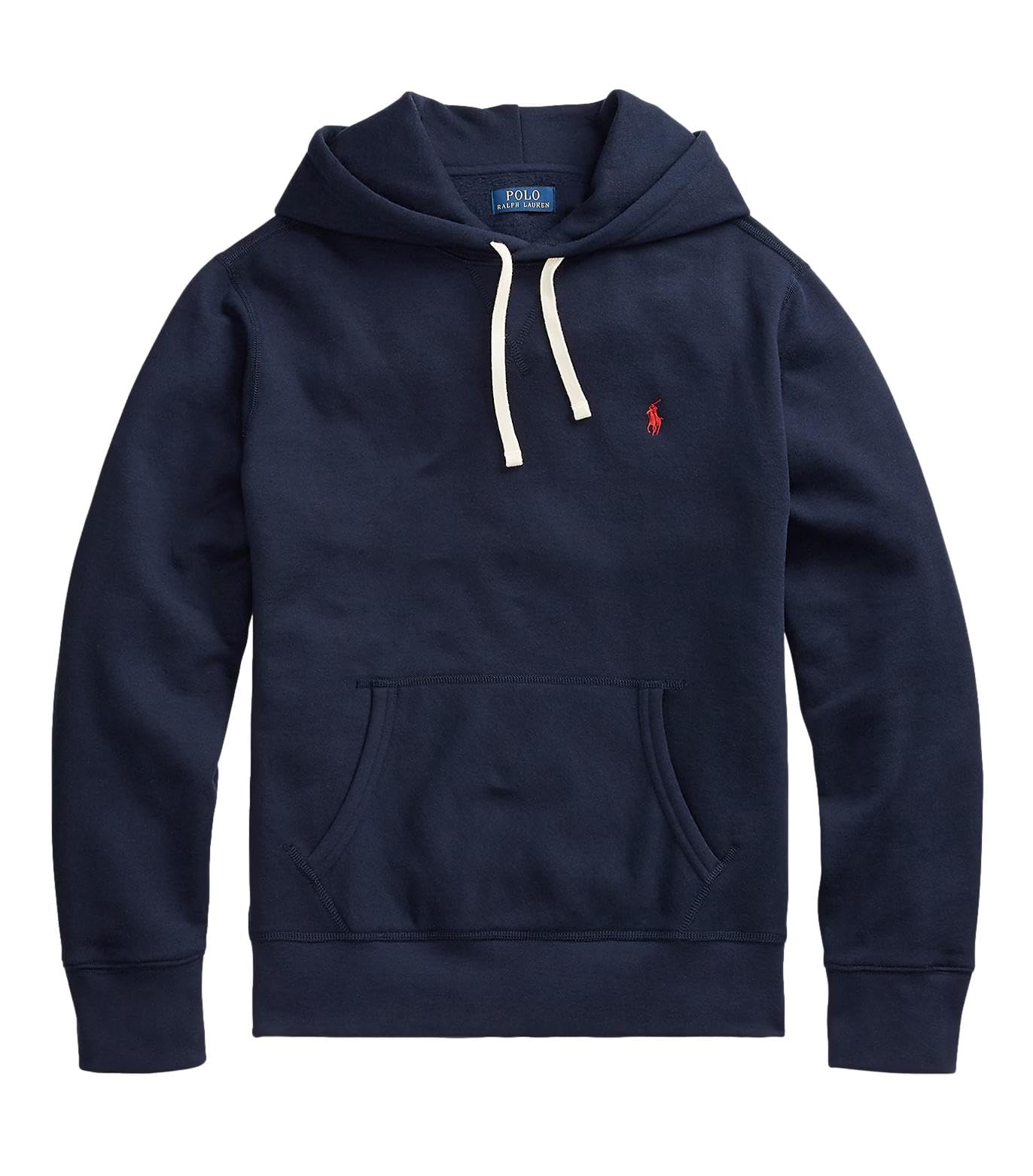 POLO RALPH LAUREN Sudadera con capucha de felpa RL Iconic de tallas grandes, azul marino, 2XB