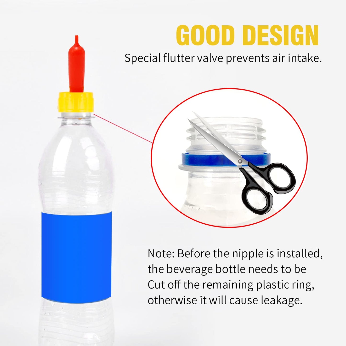 Chupetes de Goma Suave para Alimentación de Animales Pequeños