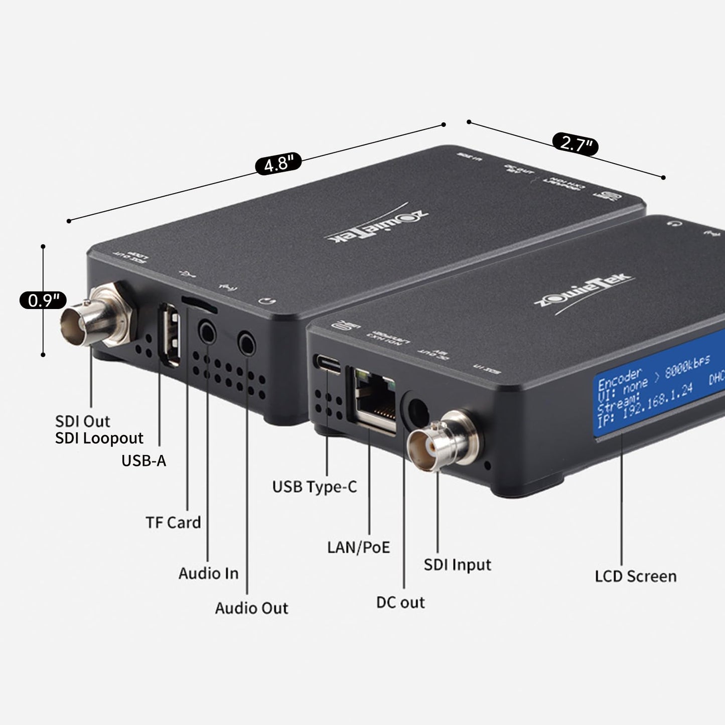 Decodificador de transmisión de Video NDI Nativo 3G SDI, ZowieBox, convertidor UVC a SDI, grabadora de Video SDI y Extensor con loopout, SRT/RTMP(S)/RTSP a NDI HX3, transmisión en Vivo no Empotrado