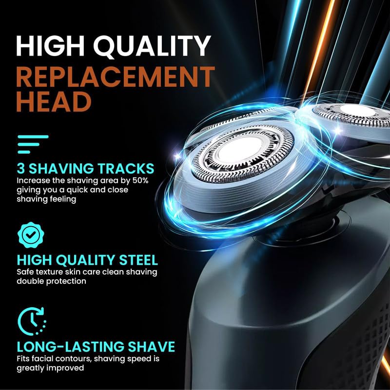Golden Lotus Creations- Cabezales de repuesto, compatibles con Philips Norelco SH60 Serie 6000 Cabezales de repuesto, reemplazo SH60