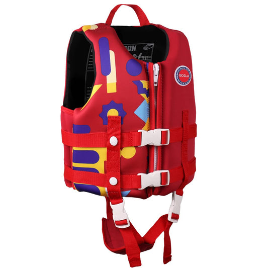 Boglia - Chaleco de natación para niños y niñas, traje de baño flotante con correa de seguridad ajustable para niños de 2 a 9 años/22 a 50 libras