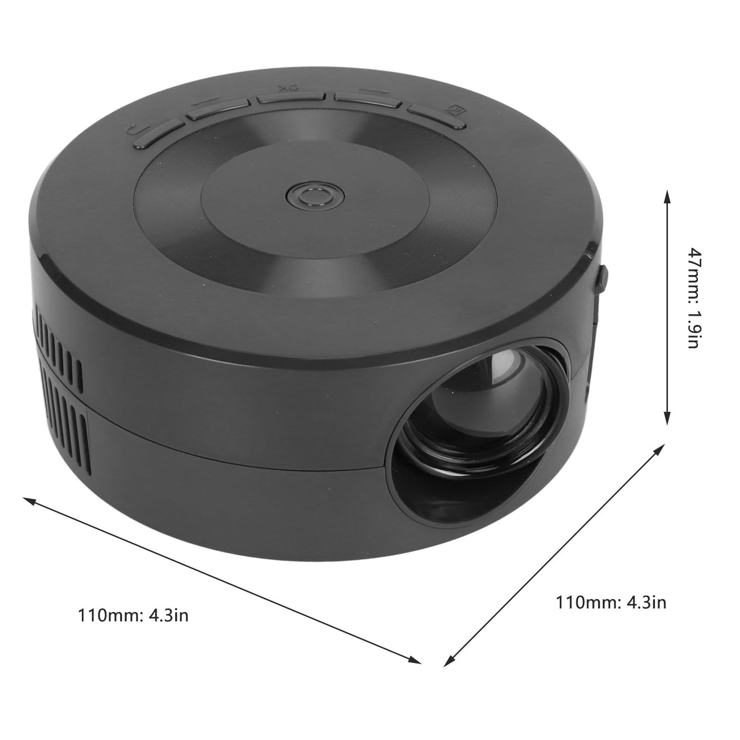 Proyector Portátil Mini 1080P para Teléfonos y Tabletas IOS Doméstico al Aire Libre