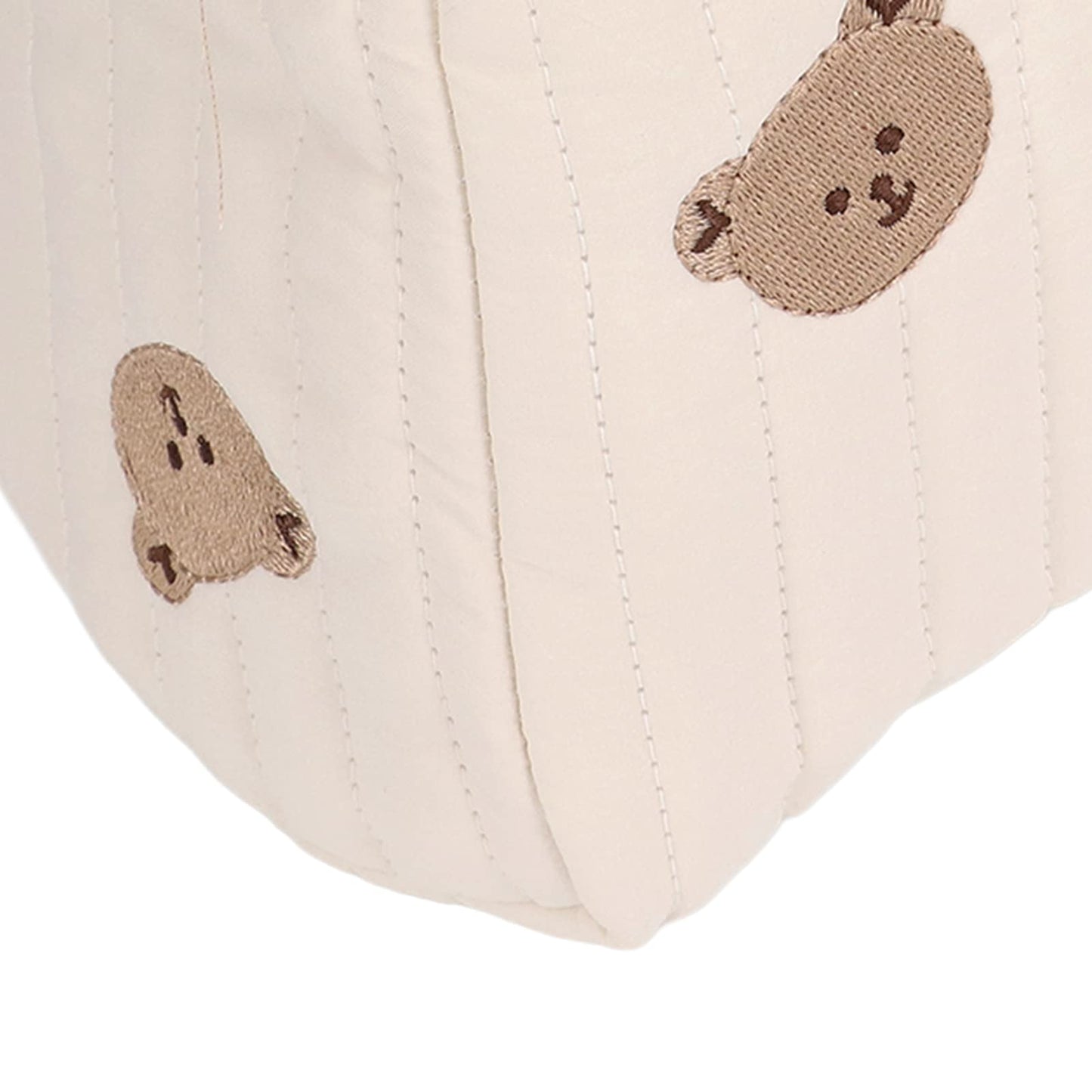La bolsa de pañales para bebés, la bolsa de pañales al aire libre conveniente reutilizable patrón lindo para ir de compras(Bordado de oso)