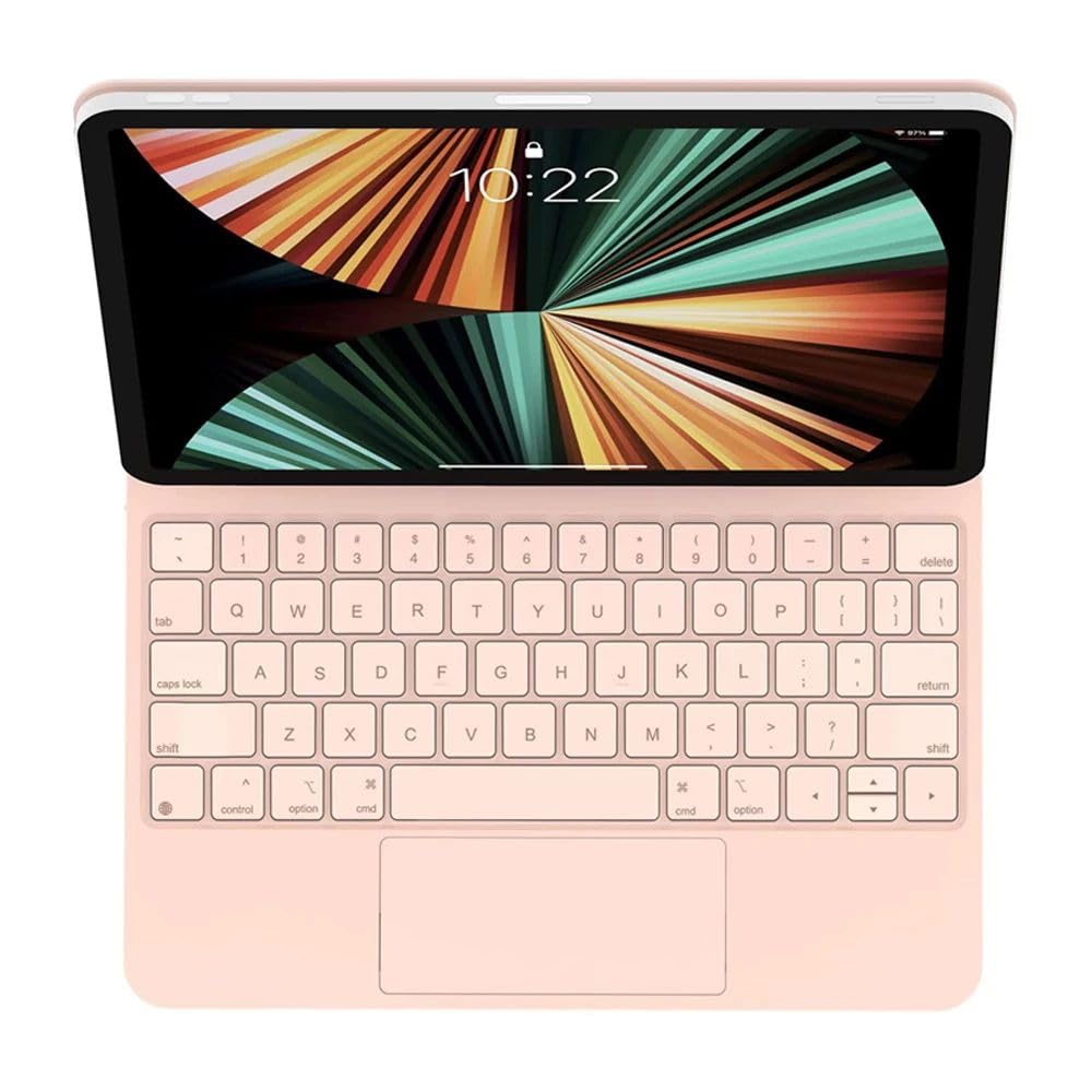 Funda con Teclado Mágico MR. GADGETS Rosa con Trackpad Multi Touch para iPad Pro 12.9"