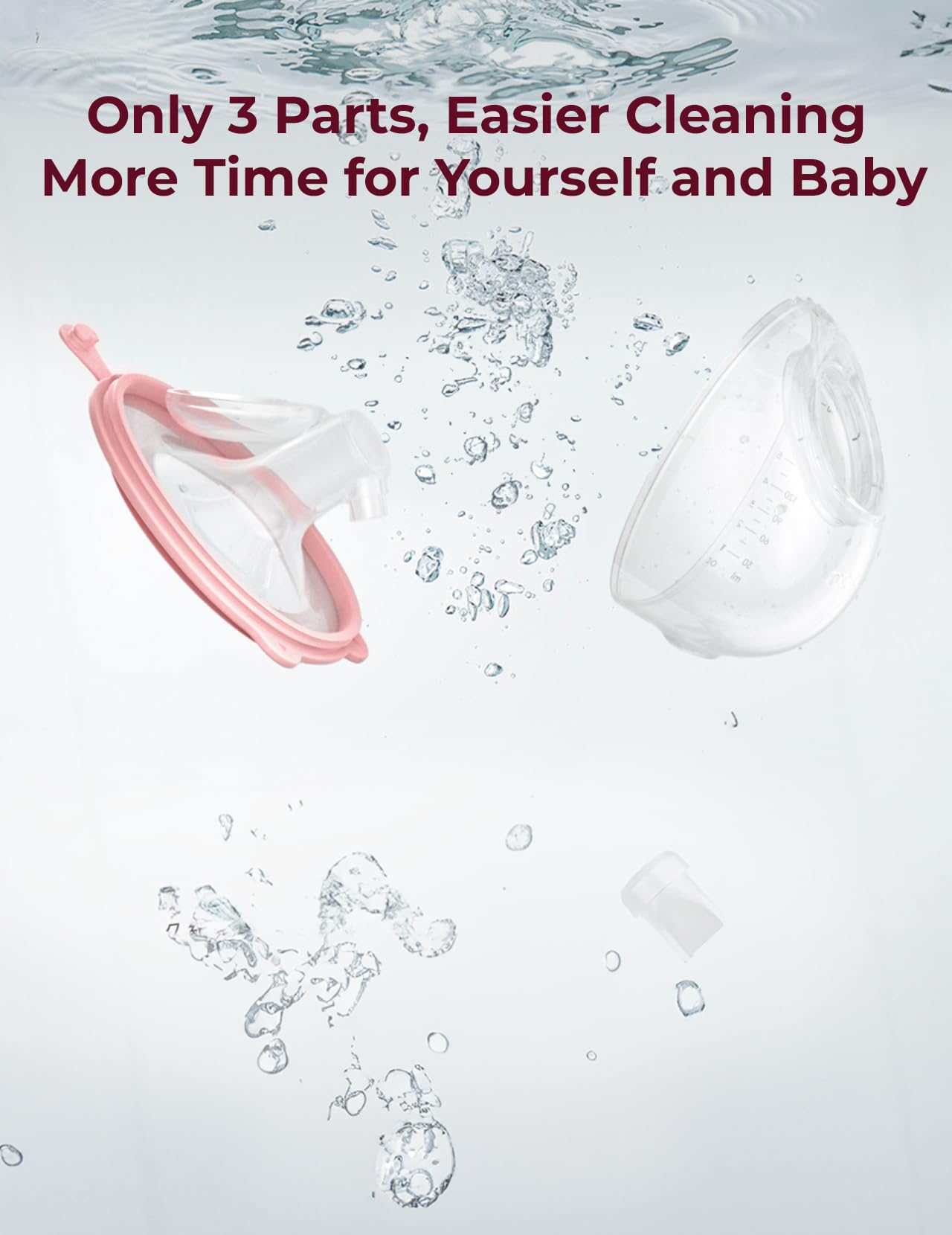Momcozy Extractor de Leche Eléctrico Portátil | V1 PRO, Sacaleches Wearable, 3 Modos y 15 Niveles, Brida Doble Antifugas, Rojo Acogedor