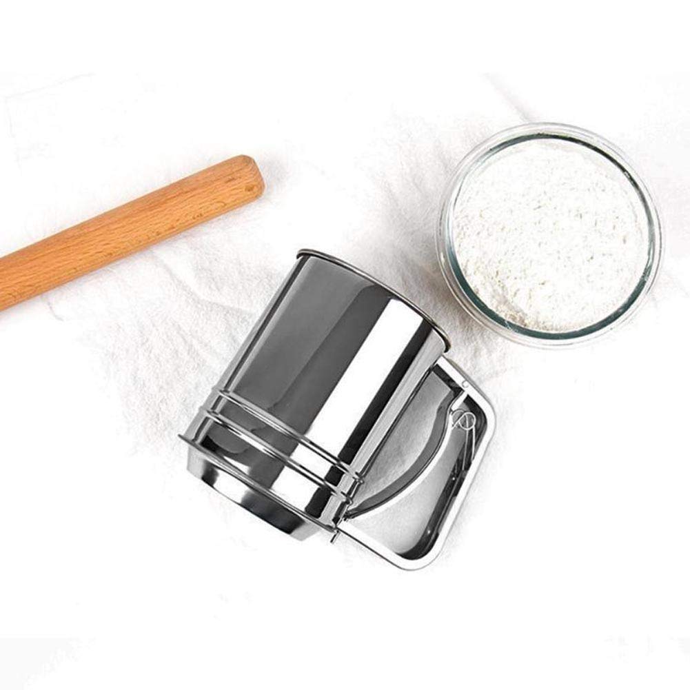 Colador de Harina Okuyonic Acero Inoxidable Ahorra Tiempo para Cocina