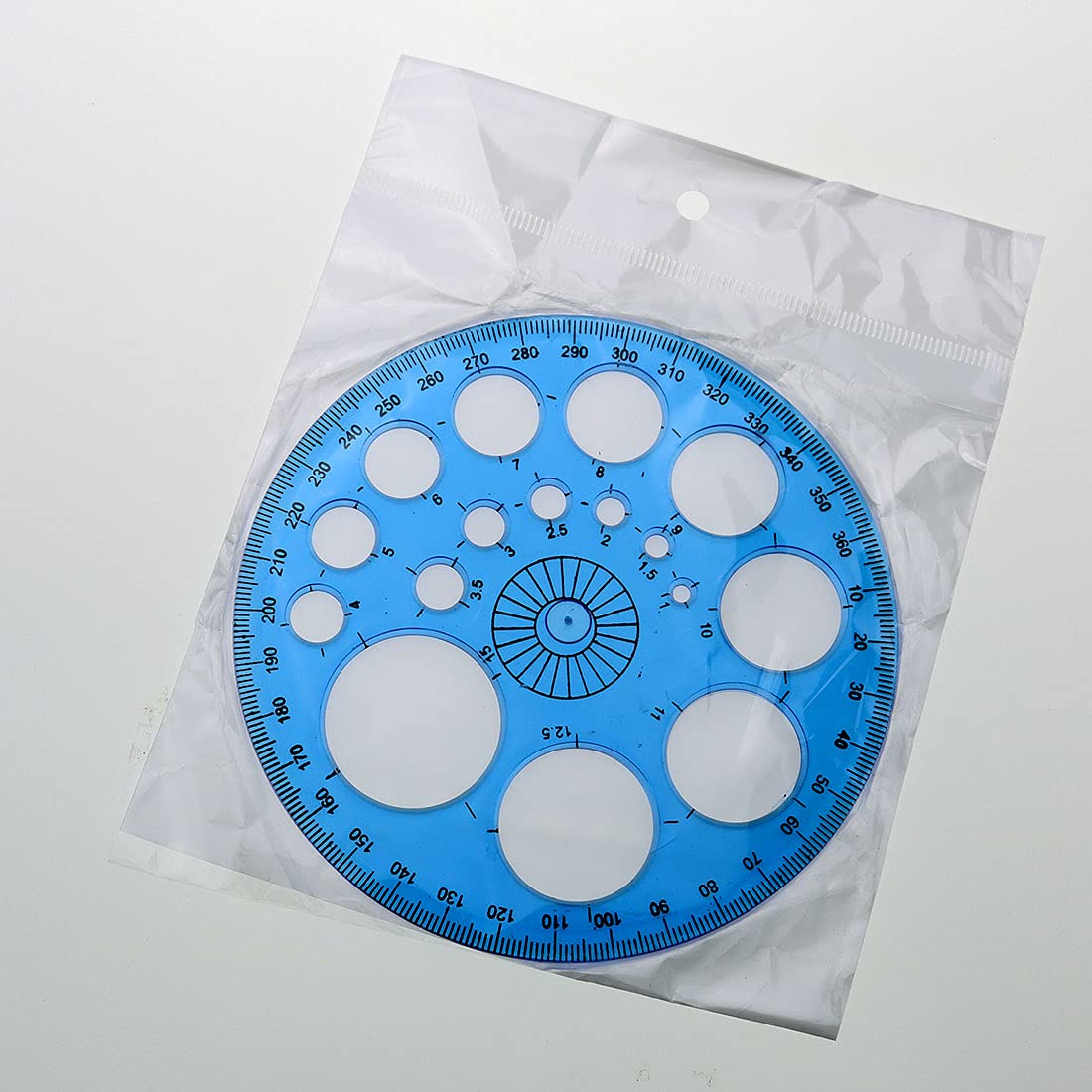 Transportador ZZHXSM Transparente y Azul Oscuro para Oficina y Escuela