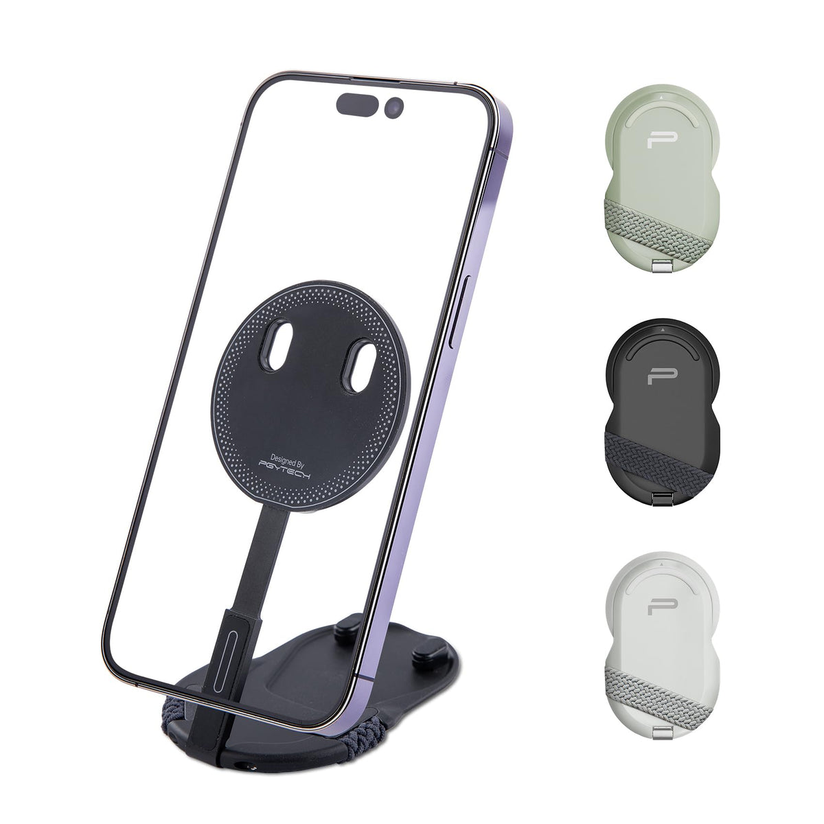 Soporte para Teléfono PGYTECH MagFlex Negro con Kit de Agarre para Fotografía