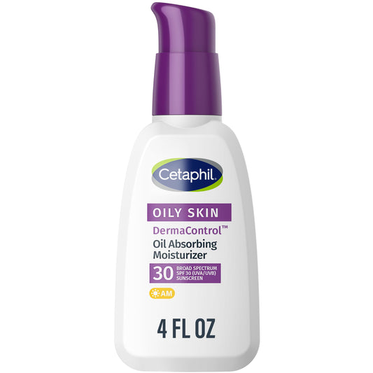 Cetaphil - Crema hidratante absorbente Pro Oil con protector solar de amplio espectro SPF 30, 4 onzas