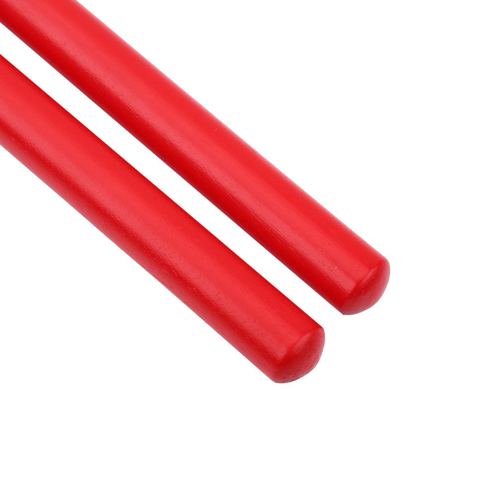 1 par de Baquetas de Tambor Baquetas de Arce 5A de batería clásicas Rojas(Rojo)