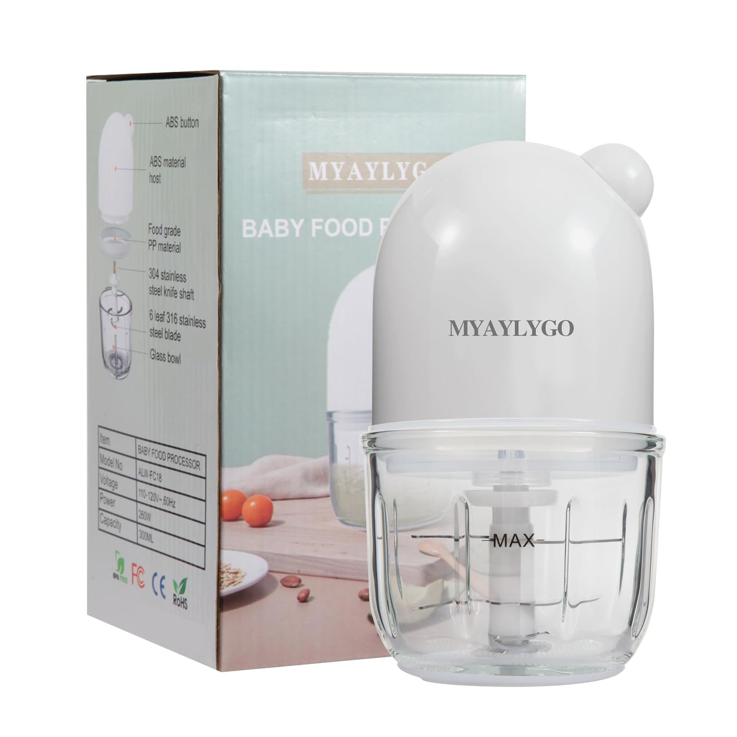 Procesador de Alimentos MYAYLYGO Blanco para Bebés
