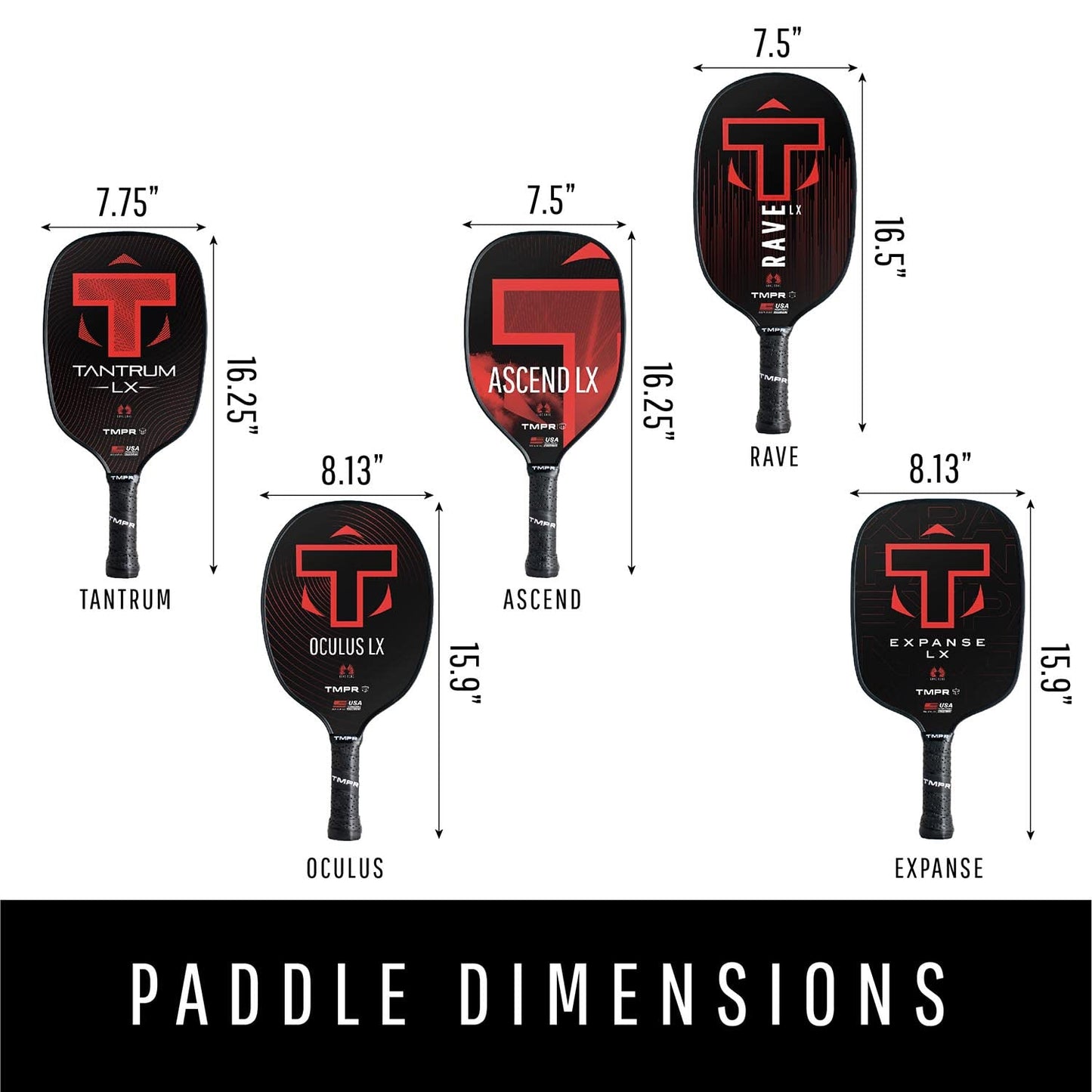 Pala de Píldora de Polímero de Panal TMPR Sports Rosa Aprobado por USAPA Peso Medio