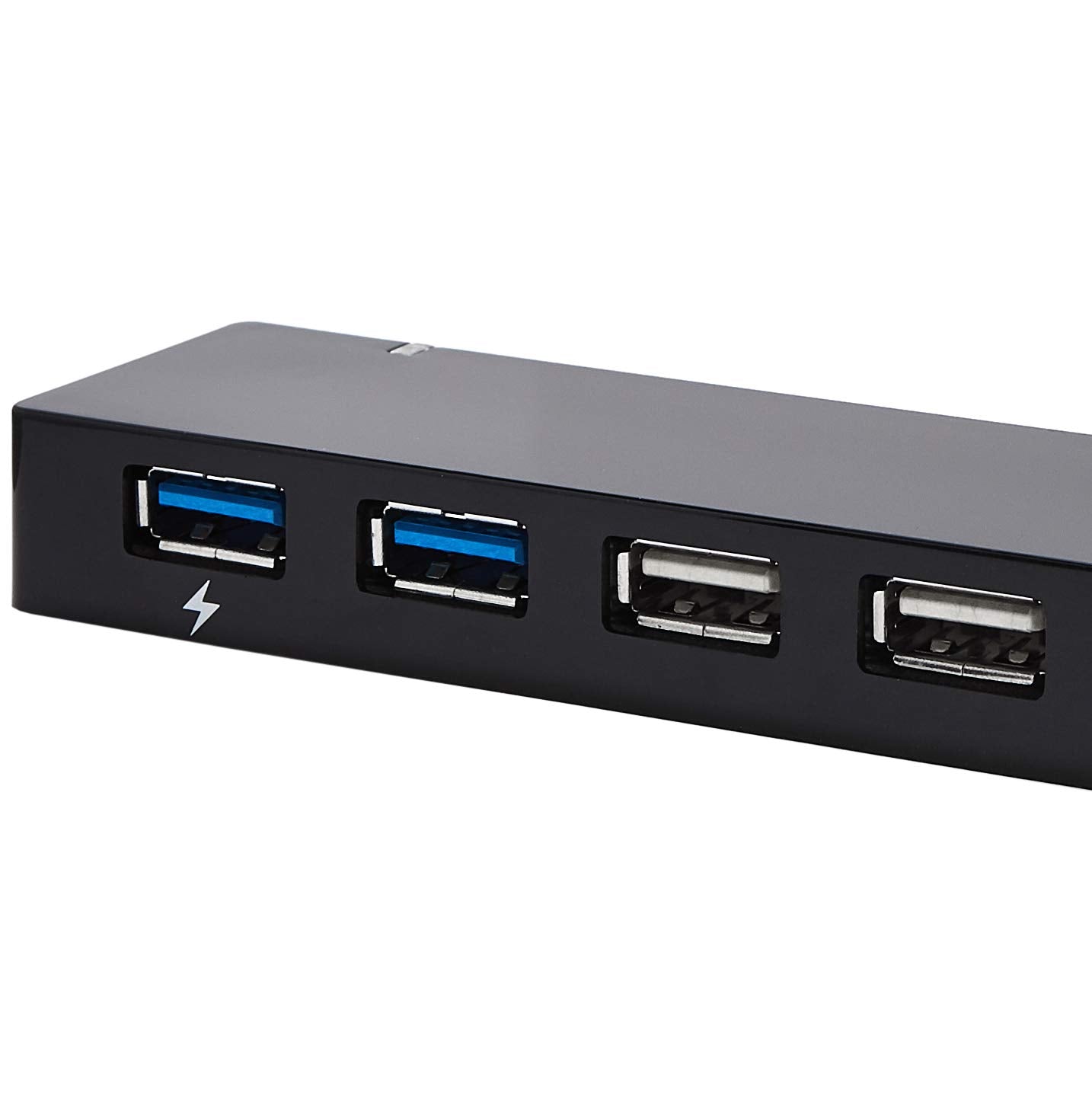 Amazon Basics - Hub USB 3.0 de 10 puertos con adaptador de CA, negro
