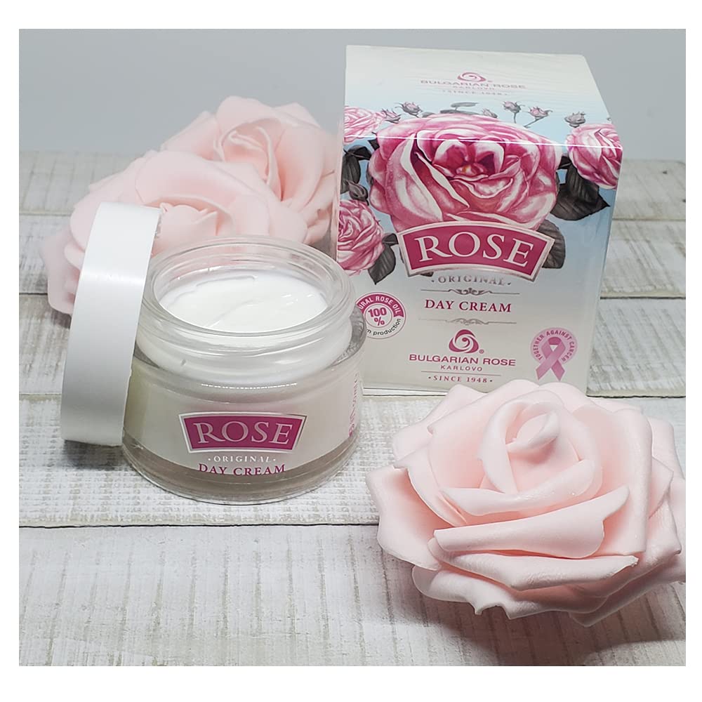 Crema de Día Natural de Rosas 100% Pura 50 ml - 1.7 oz - Belleza Orgánica y Revitalizante
