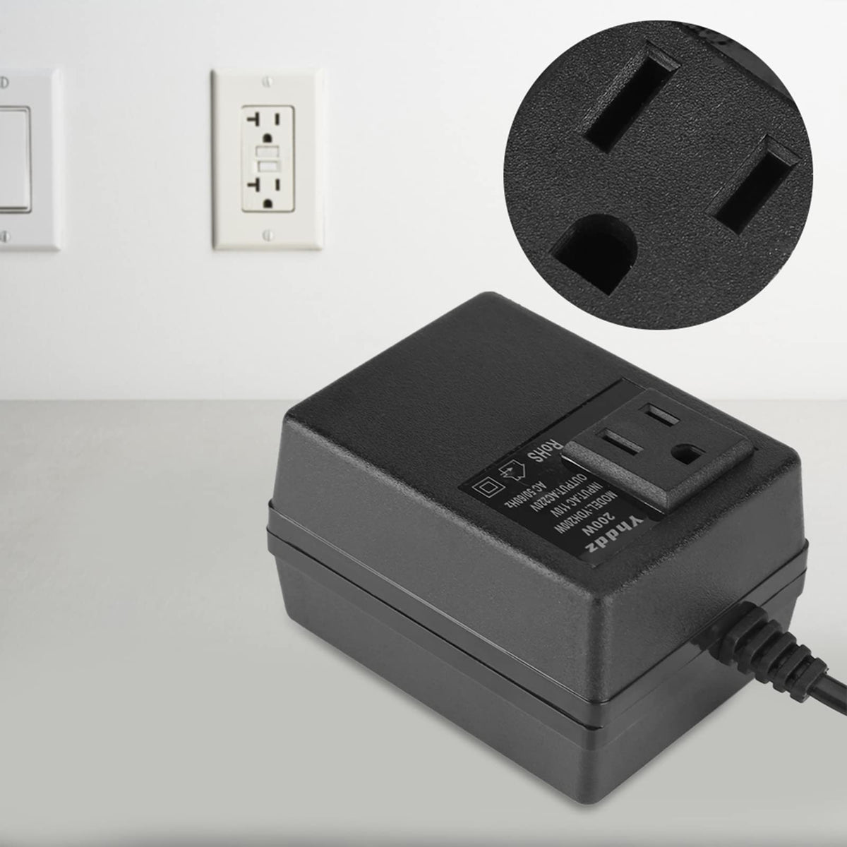 Convertidor de Voltaje 200W Universal 110V a 220V Europa México para Portátil Secador