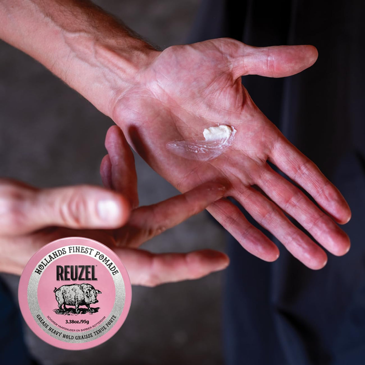 Reuzel Pink pomada de vaselina de alta fijación - Fórmula vegana de aceite concentrada con fijación orgánica, firme y natural - Sin brillo para definir y embellecer el cabello - Aroma original - 340g