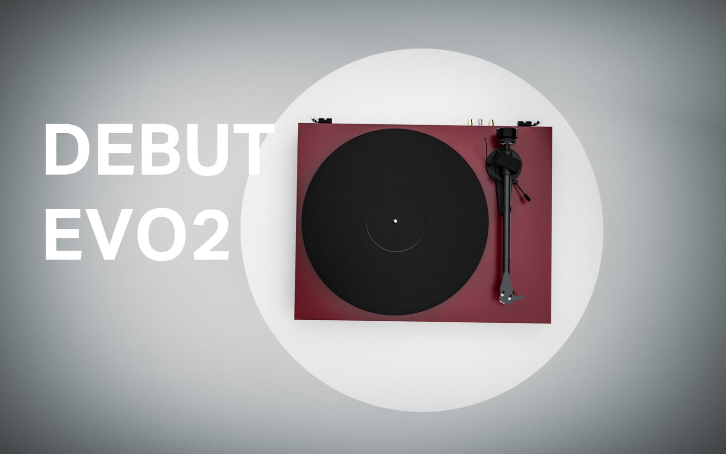 Pro-Ject Debut EVO 2, Tocadiscos audiófilos de próxima generación con brazo de fibra de carbono, selección electrónica de velocidad y cartucho premontado Pick it MM EVO, fabricado en Europa (negro