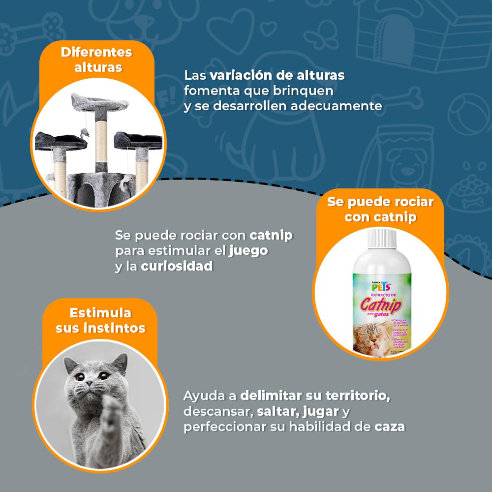Fancy Pets Mueble/Rascador para Gato Tulum de 170 Centímetros de Altura