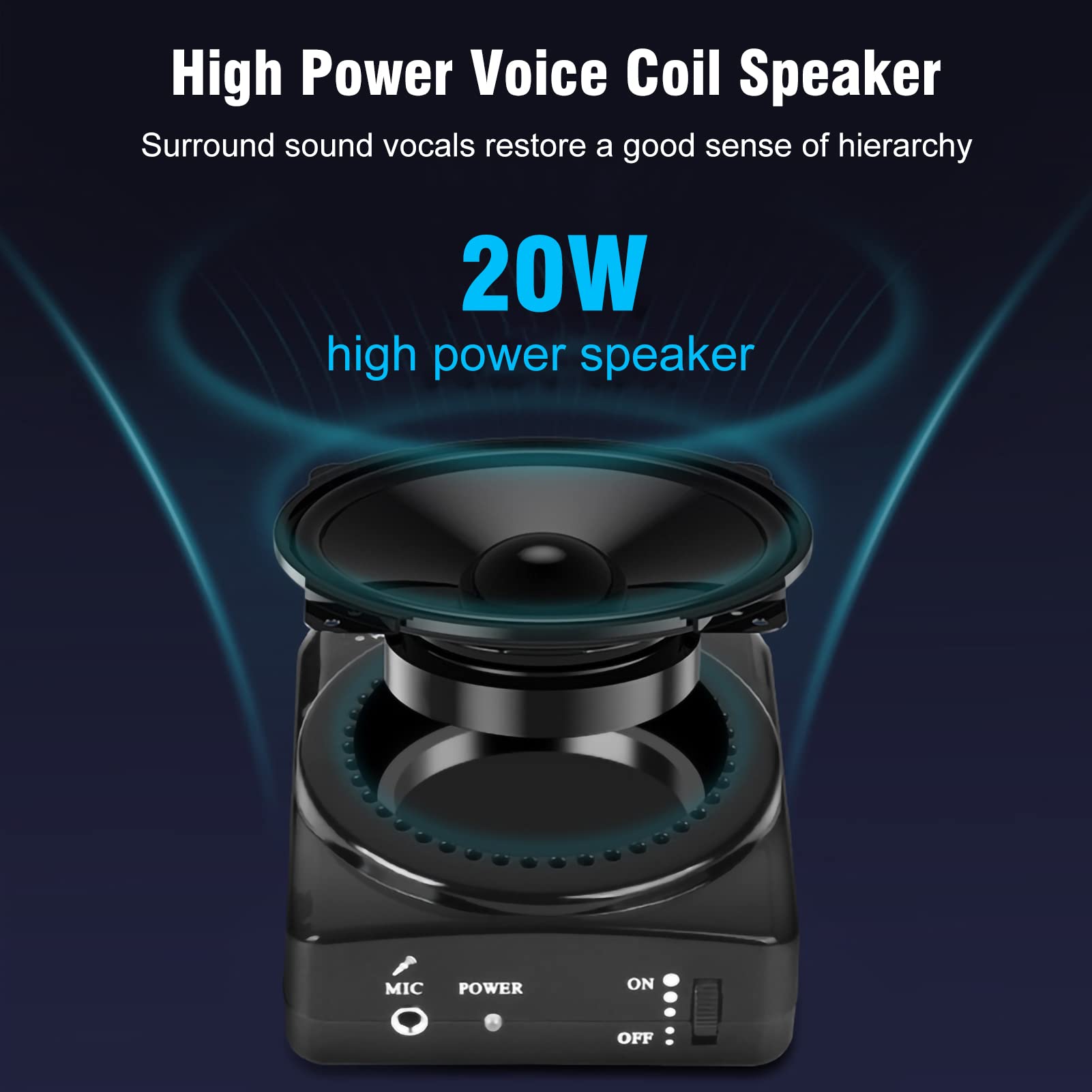 Pomya Amplificador de Voz, micrófono de Auriculares con Amplificador de Voz, Amplificador de Voz de Cintura, Amplificador de micrófono, para enseñar a Hablar con guía de Viaje