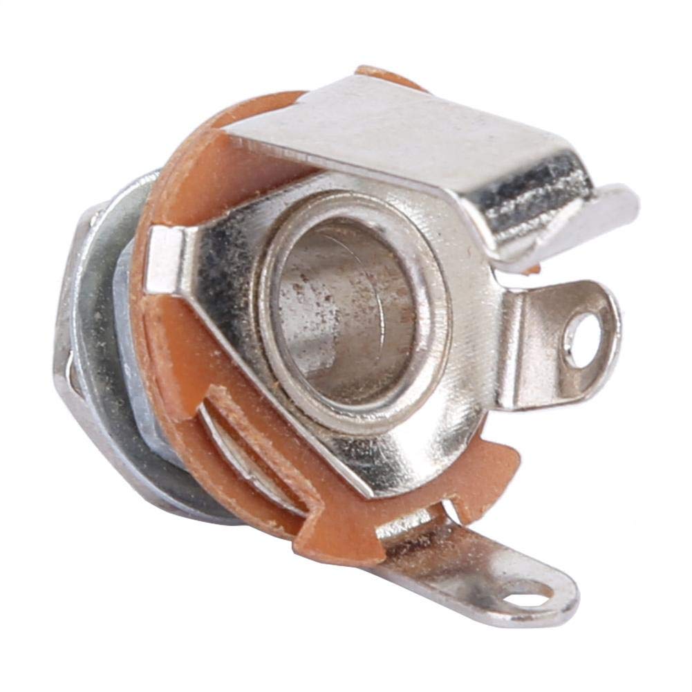 10 piezas 6,35 mm entrada de guitarra salida jack estéreo mono jack toma cilindro reemplazo para guitarra acústica bajo eléctrico