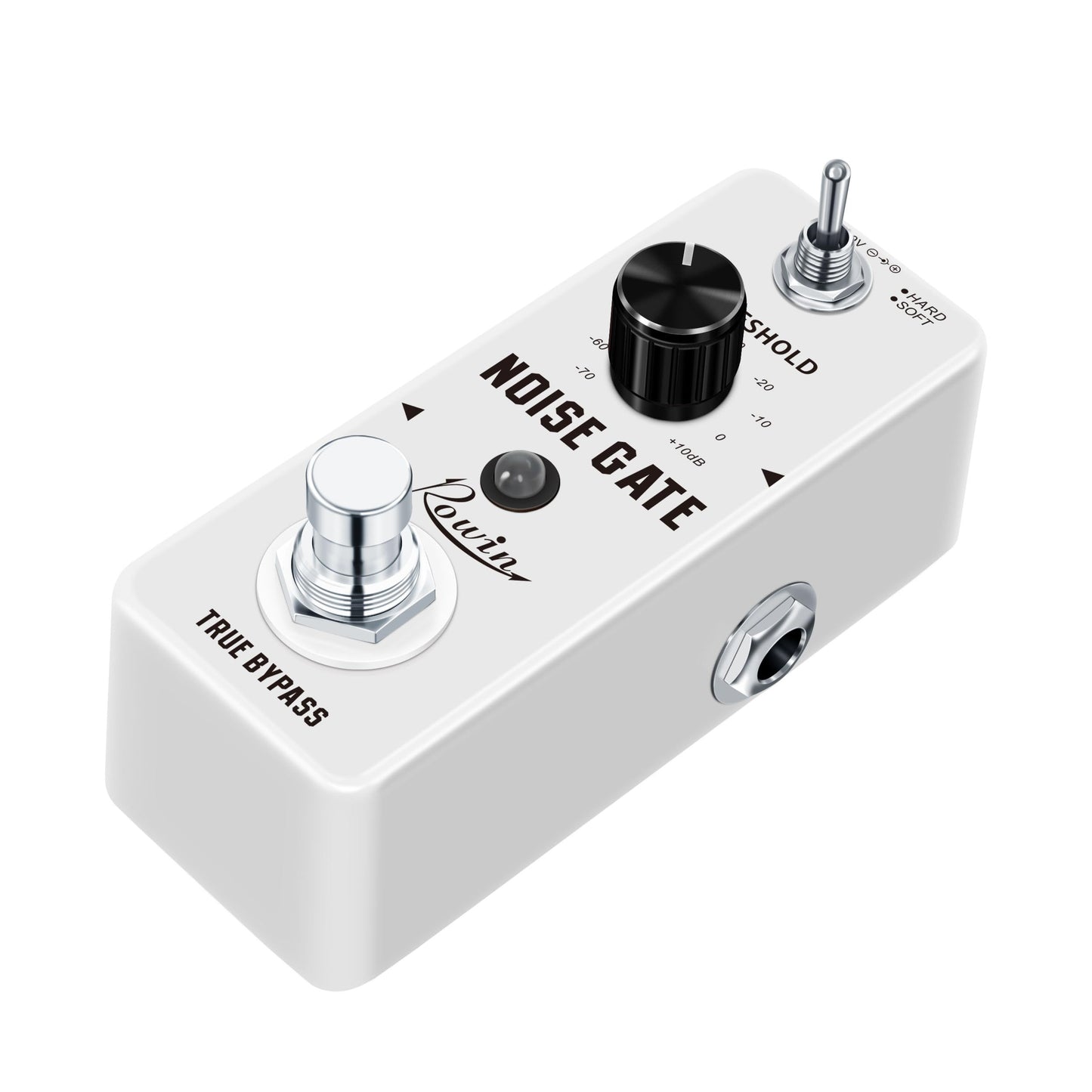 Pedal de Supresión de Ruido Rowin Blanco Dual Mode para Guitarra