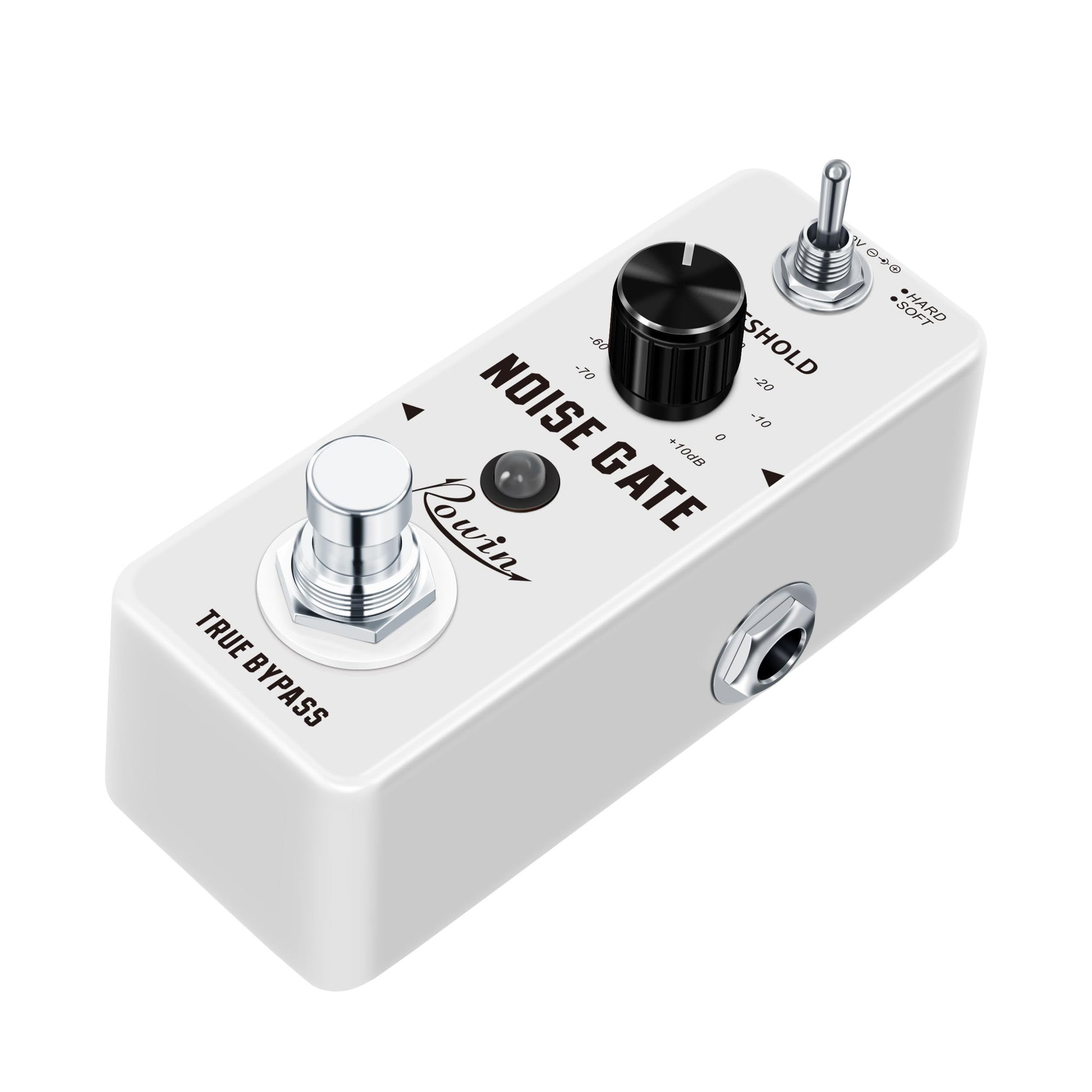Pedal de Supresión de Ruido Rowin Blanco Dual Mode para Guitarra