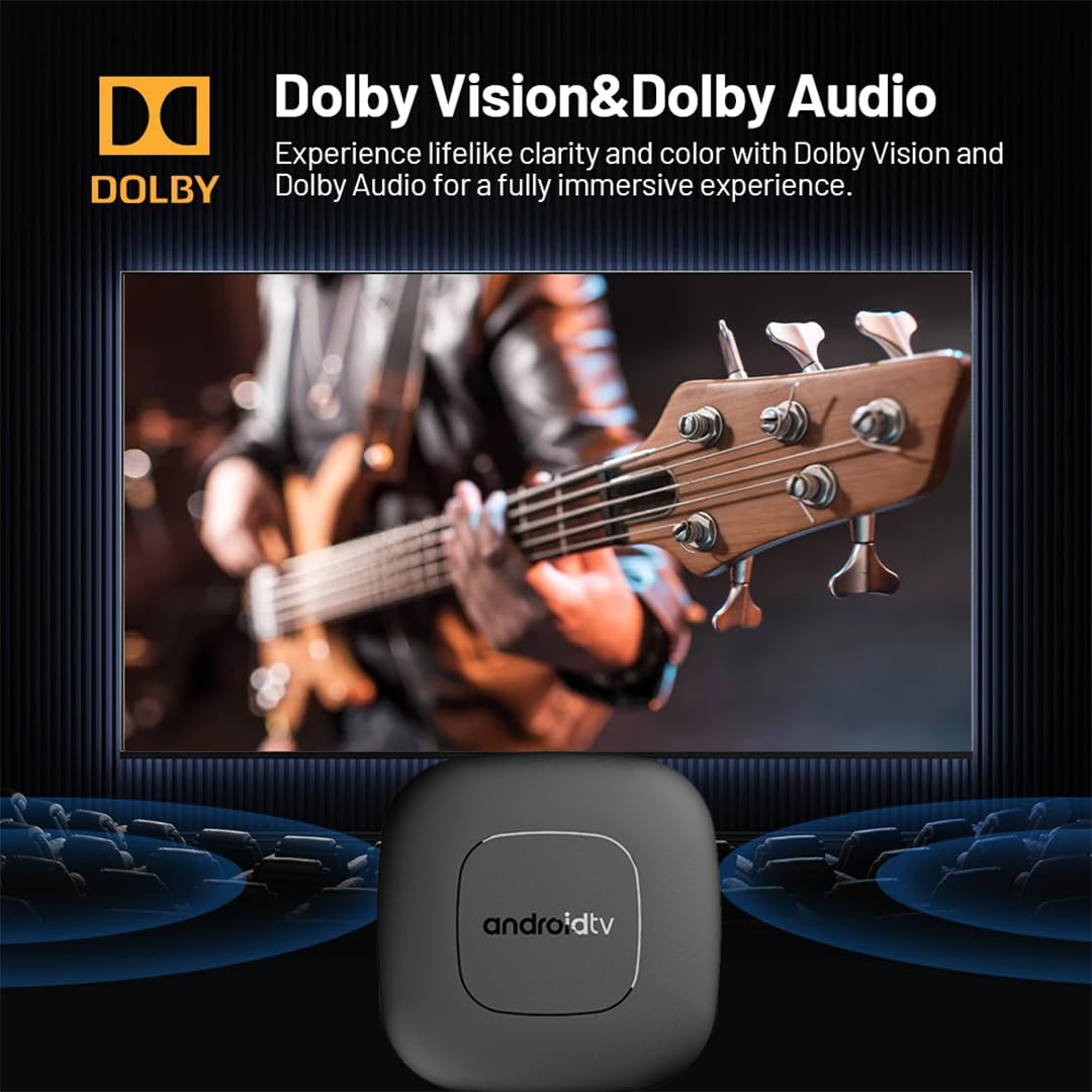 Reproductor Android TV Box T1 Deluxe Edition Negro Quad-Core WiFi6 Ultra HD 8K Control de Voz