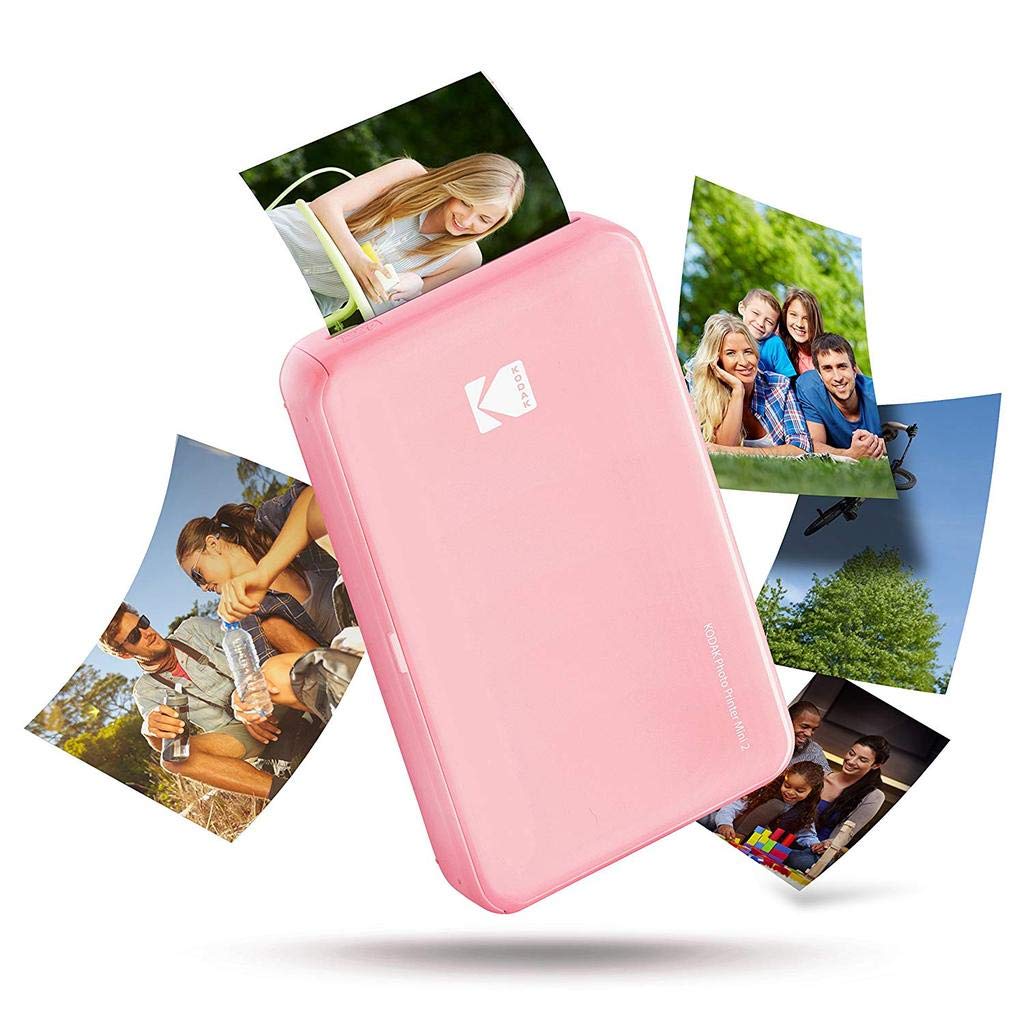 Kodak Mini 2 HD Impresora de Fotos Instantánea (Rosado) 4Pass Tecnología Patentada. Compatible con iOS y Android