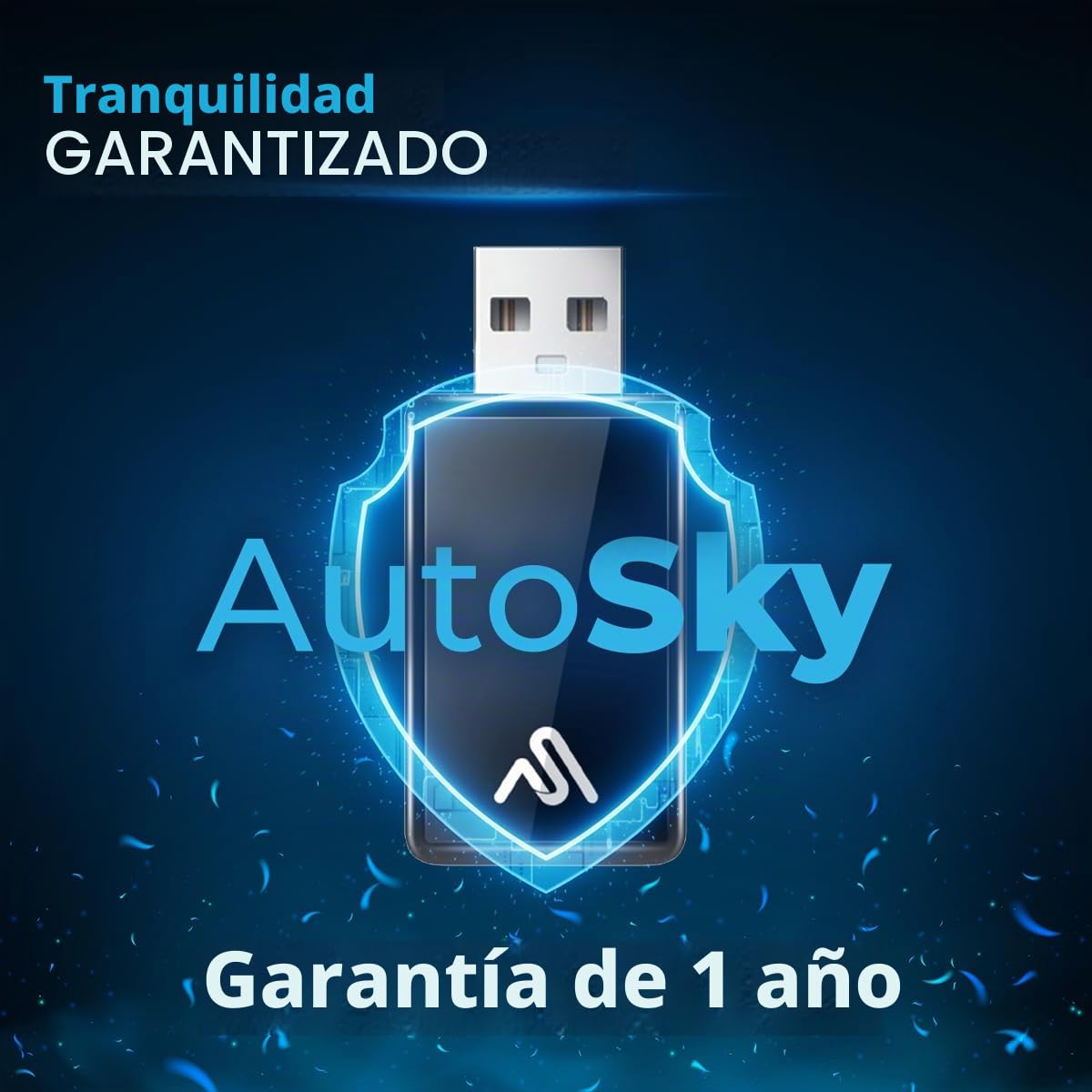 Adaptador Inalámbrico Carplay Autosky para iPhone Conexión Multiusuario Sin Latencia