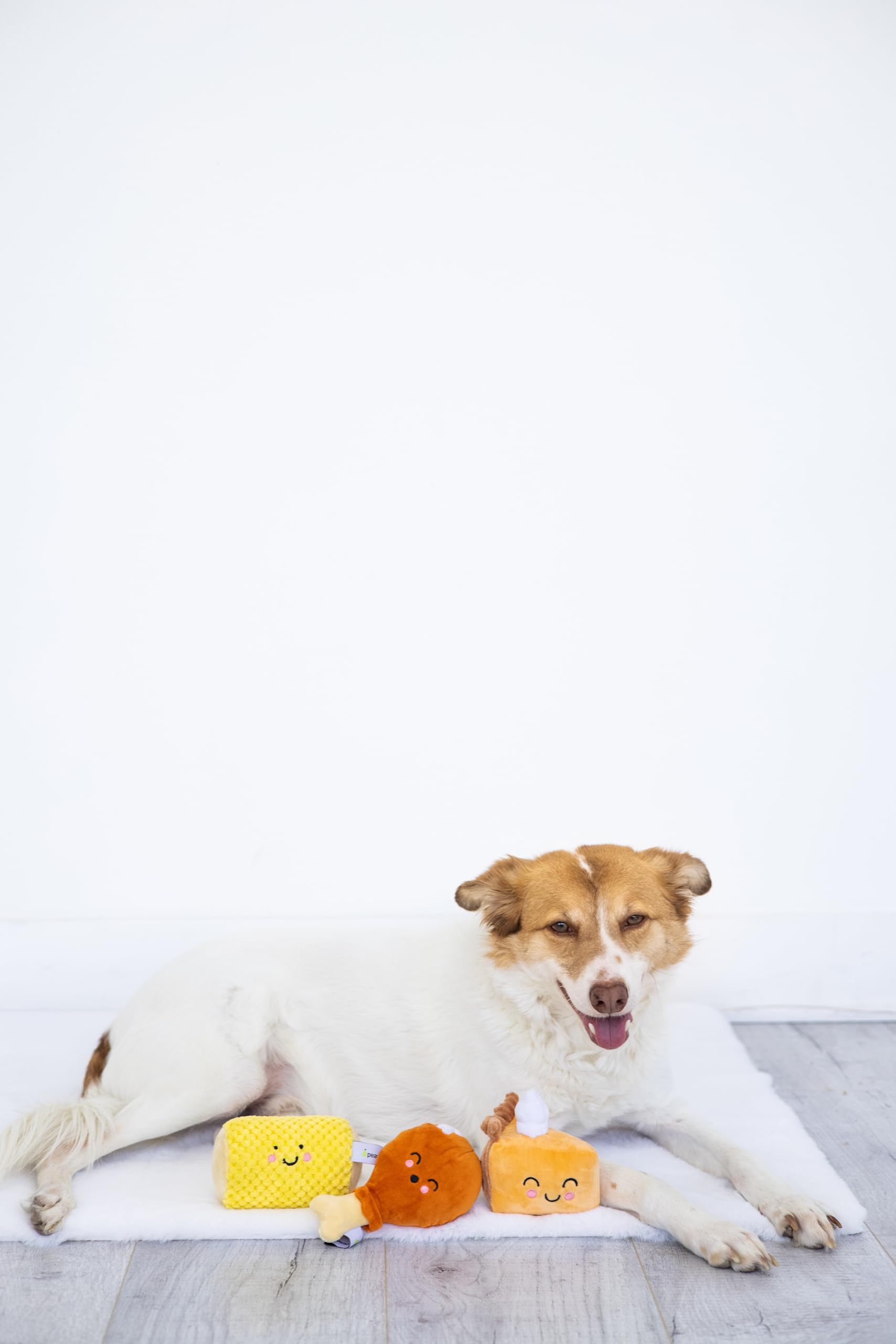 Juguetes para Perros con Cena de Acción de Gracias, Juego de 3, Juguetes de Peluche para Perros, Juguetes para Mascotas navideñas, Accesorios imprescindibles para propietarios de Mascotas